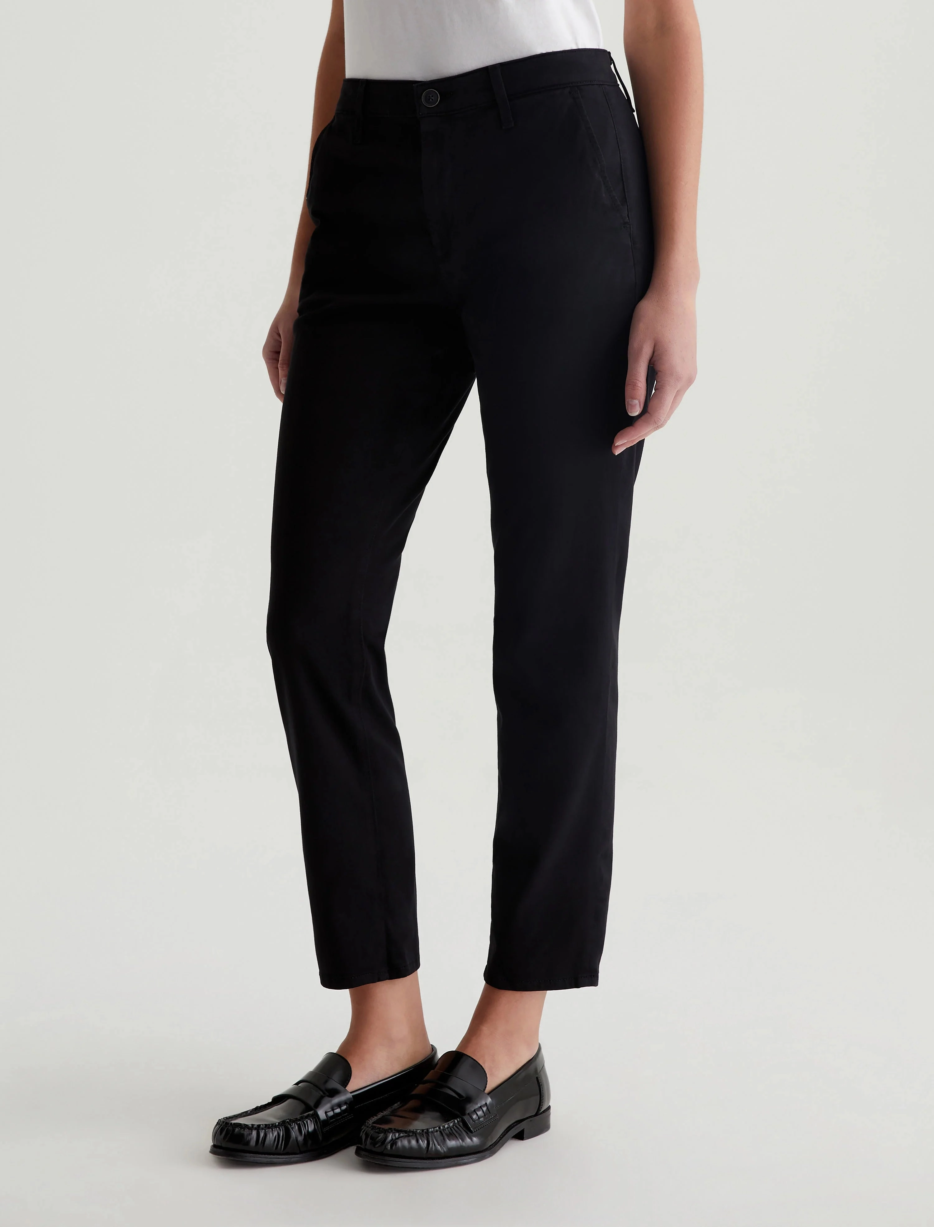 Work Ready Lightweight Textured Low Impact Dye CADEN TAILORED TROUSER IN SUPER BLACK
