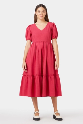Francine Midi Dress Work-to-Play Wear Layered Look