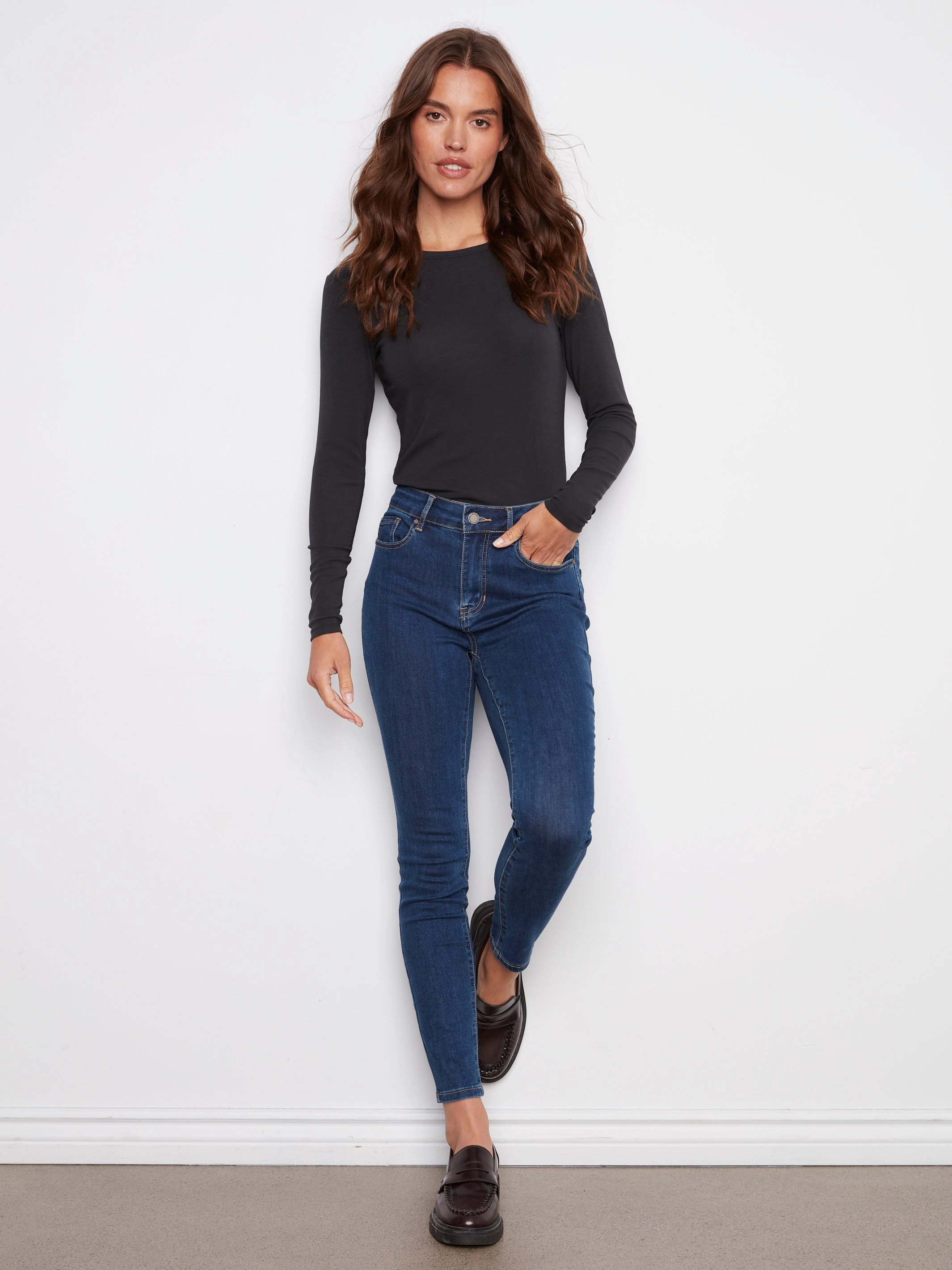 Carine Skinny Jeans - Indigo Office Casual