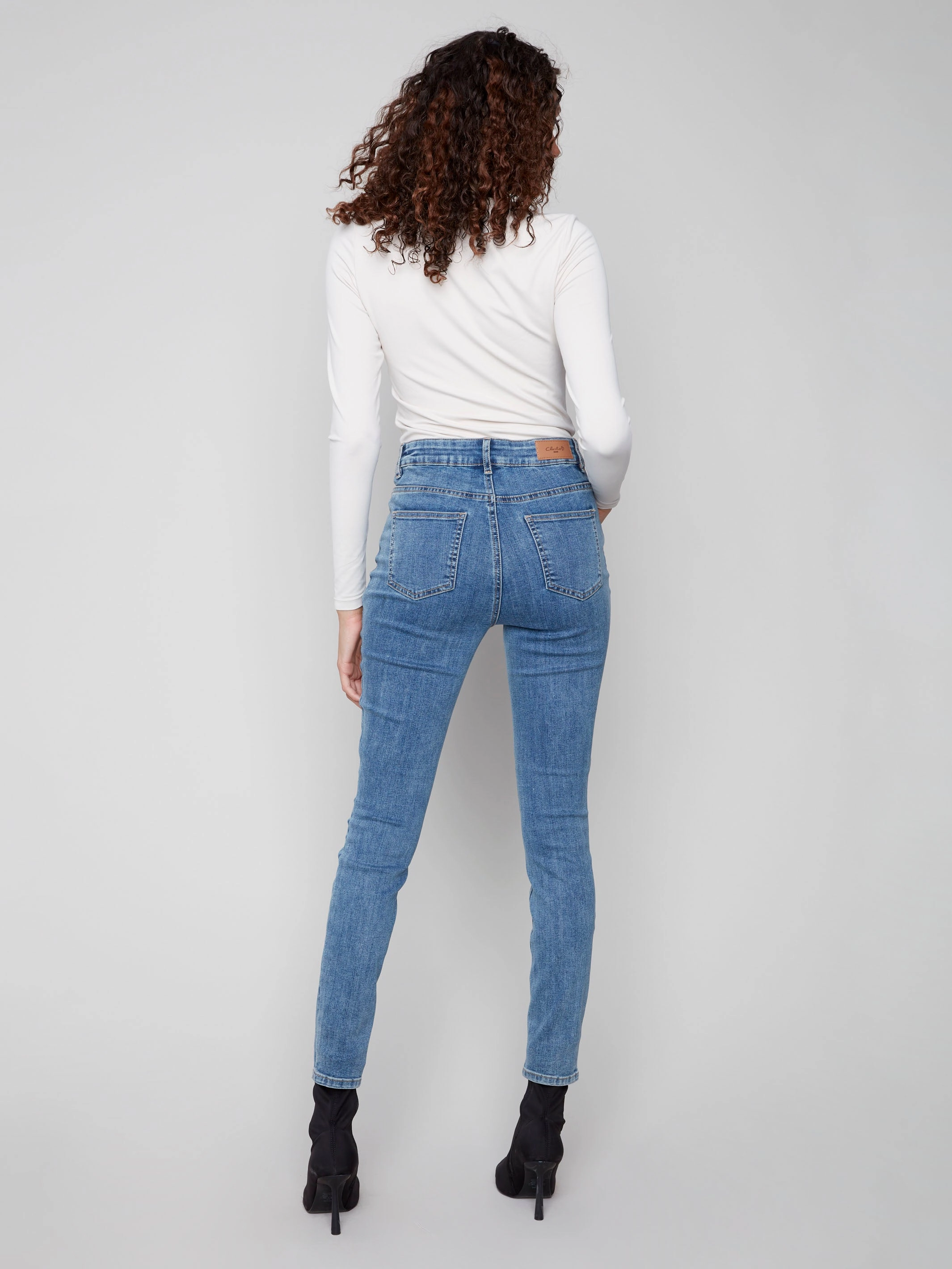 Shrink Resistant Denim Home Comfort Autumn Days Elegant Carine Skinny Jeans - Medium Blue