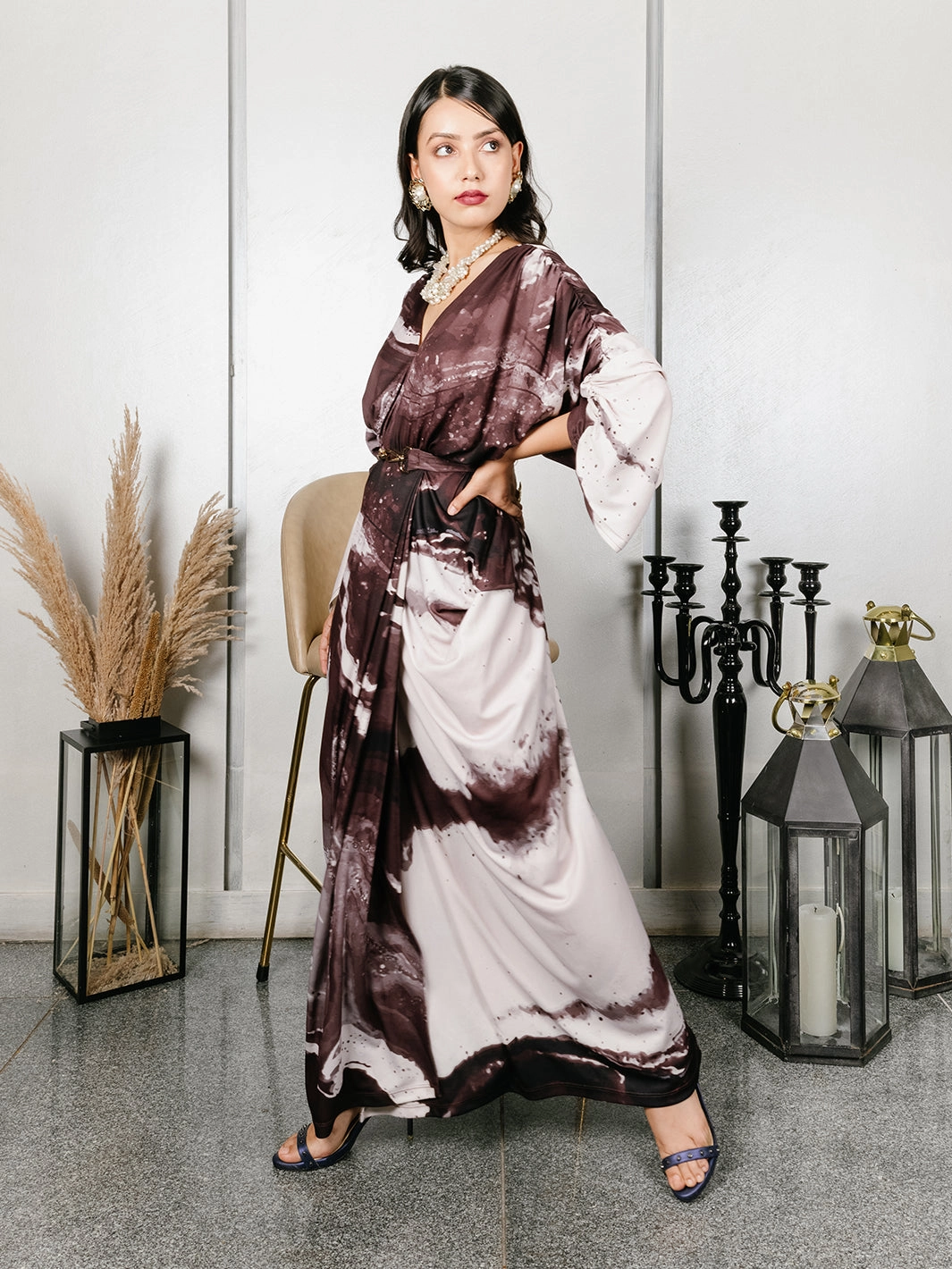 Carrara pleated Gown Sculpted Form