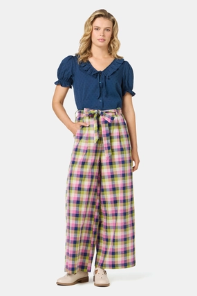 Cassie Check Culotte Artist Vibe Sustainable Chic Essentials