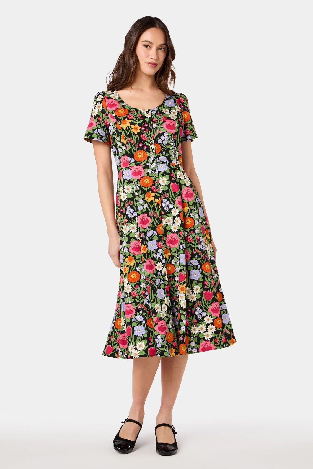 Floral Field Midi Dress Classic Mood Smart Detail