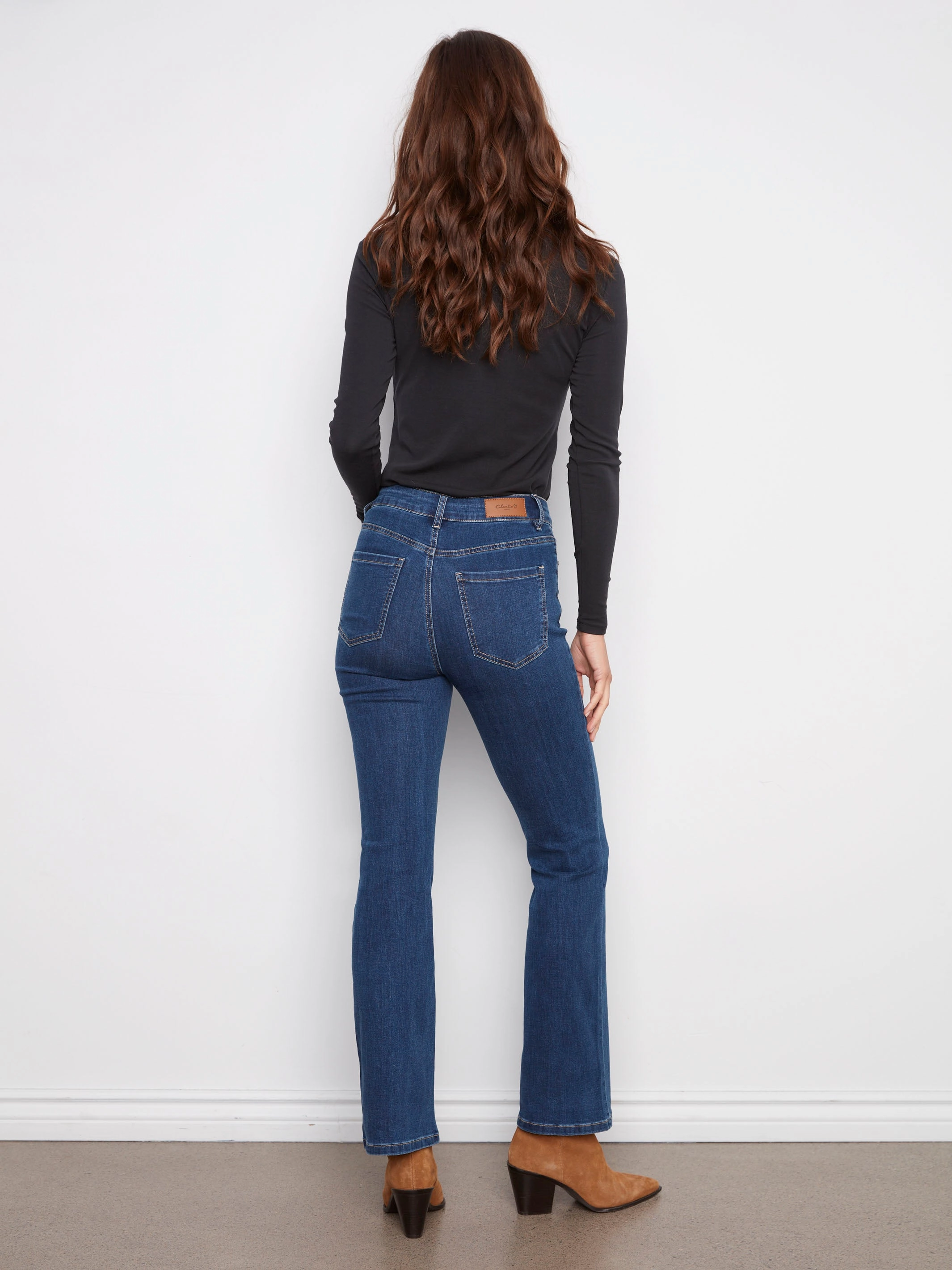 Celine Flare Leg Jeans - Indigo Home Comfort Teen Outfit Anti Slip Belt Loops