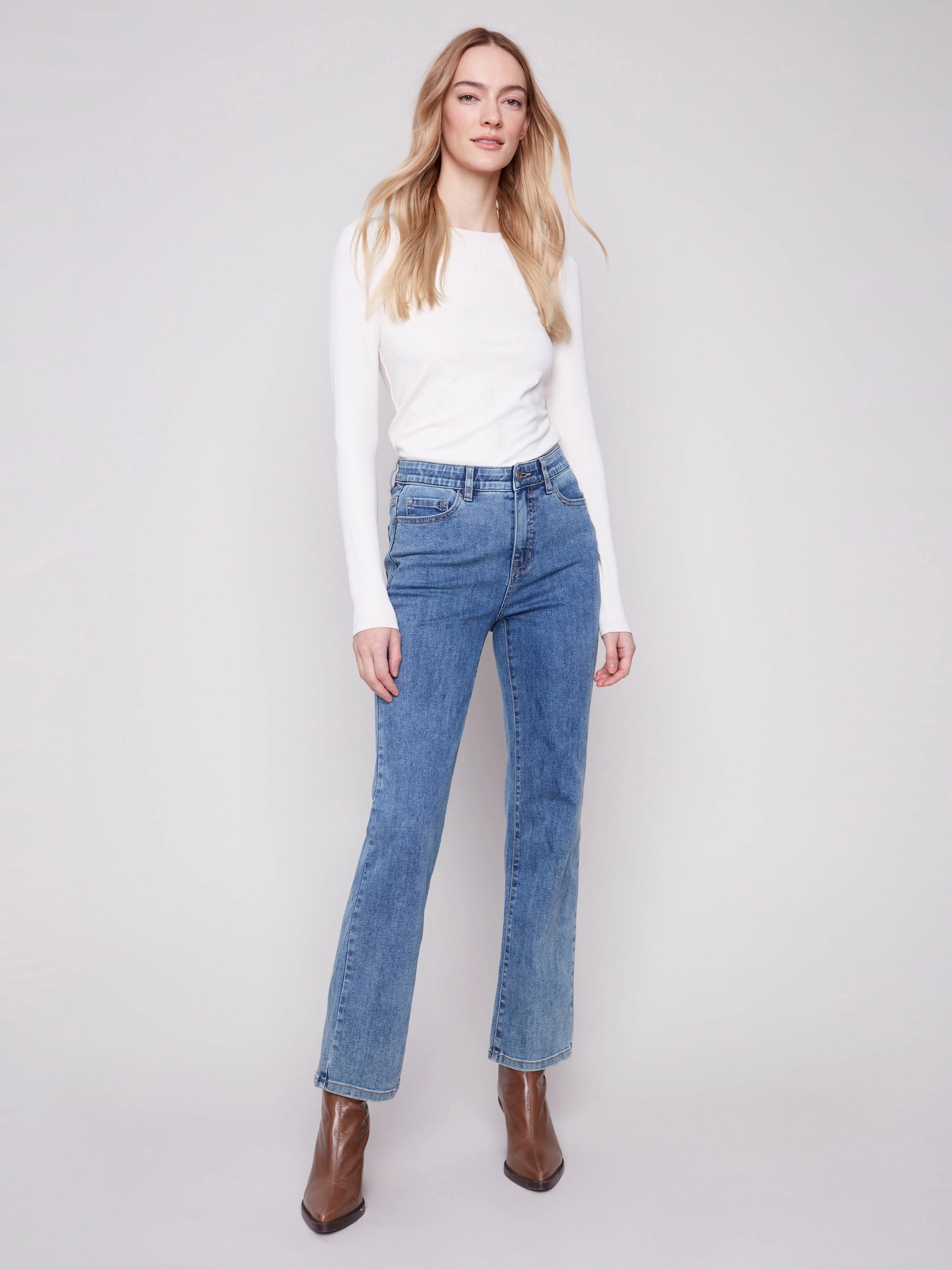 Charlotte Straight Leg Jeans - Medium Blue Function Fit Soft Eco Friendly