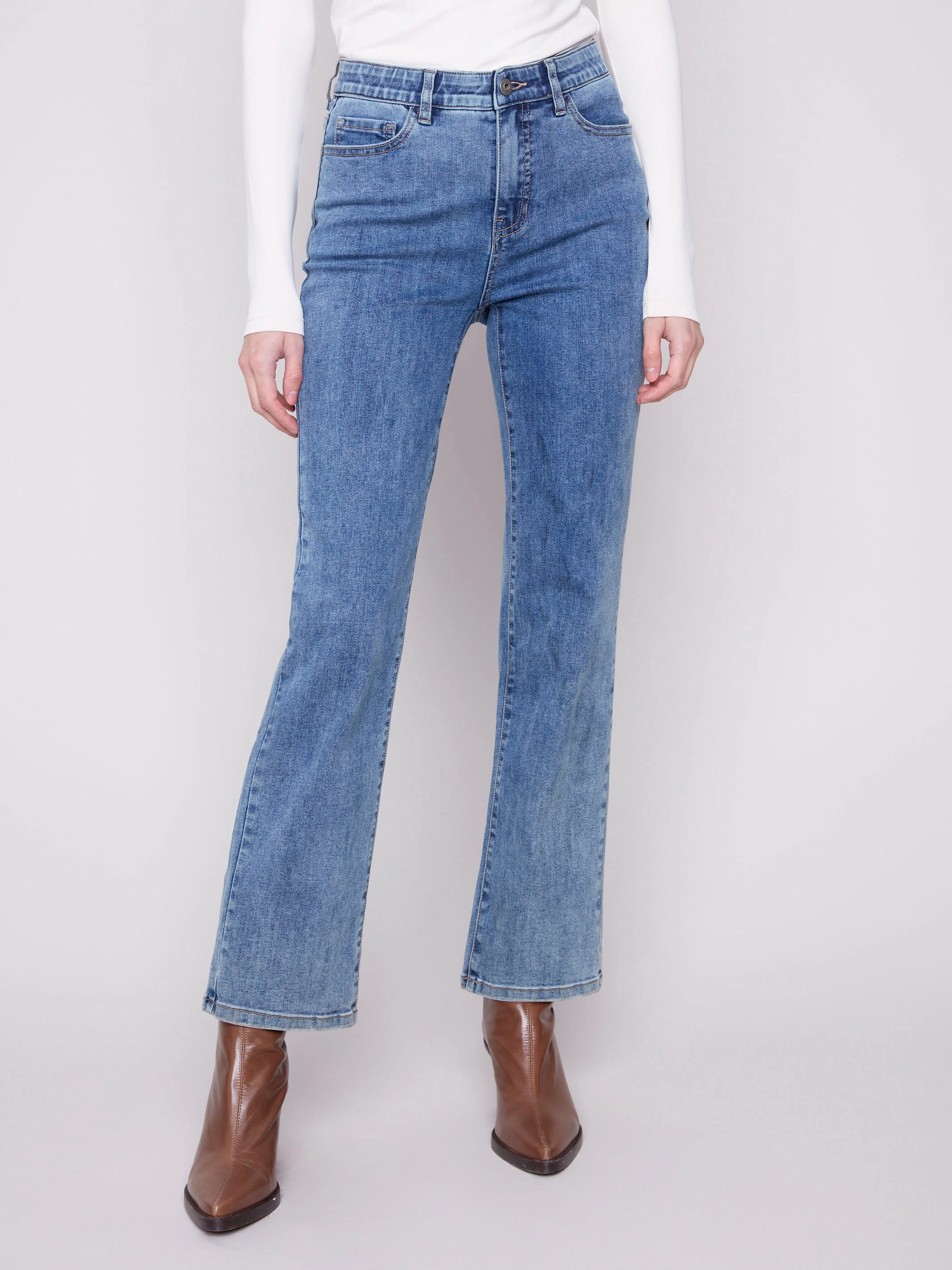 Must Have Wear Charlotte Straight Leg Jeans - Medium Blue