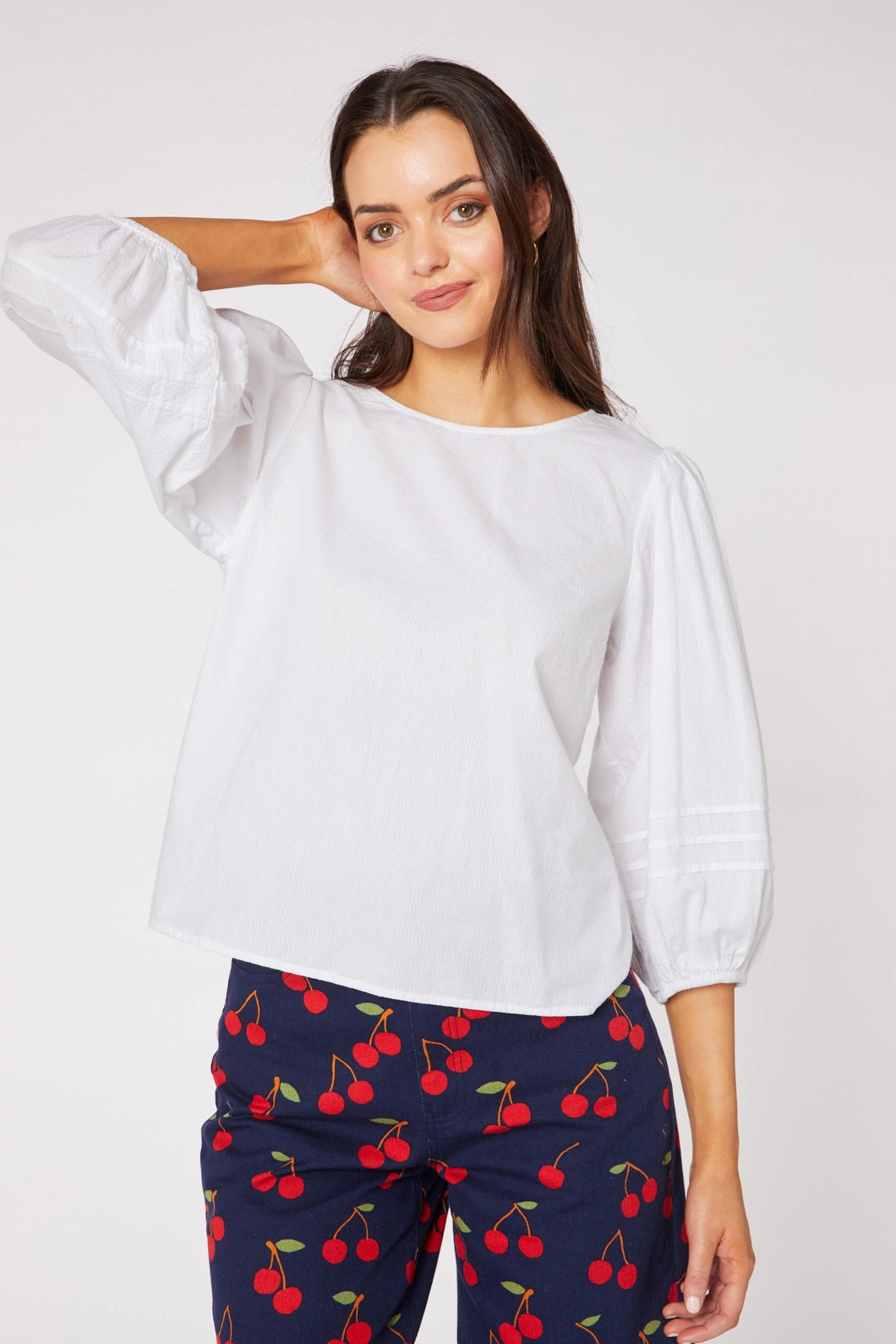 Tencel Cotton Hybrid Weave Charlotte Top