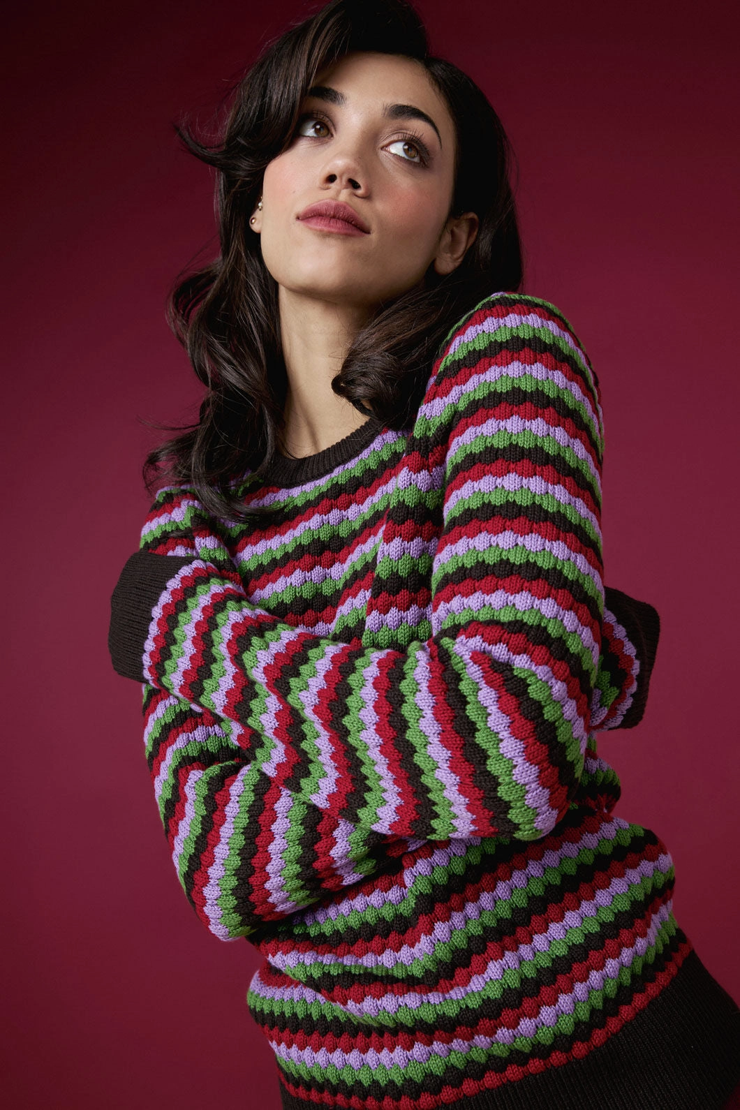 Layering Options Winter Comfort Nico Stripe Knit Jumper