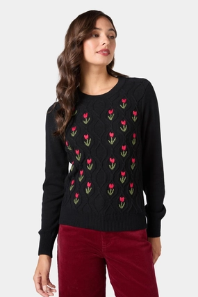 Tulip Embroiderd Jumper Sophisticated Comfort