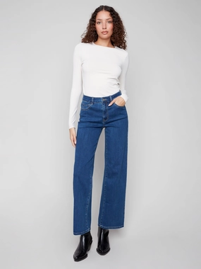 Chloe Wide Leg Jeans - Indigo Casual Smart Casual Unisex Wear Road Trip Bold Look Smart Casual