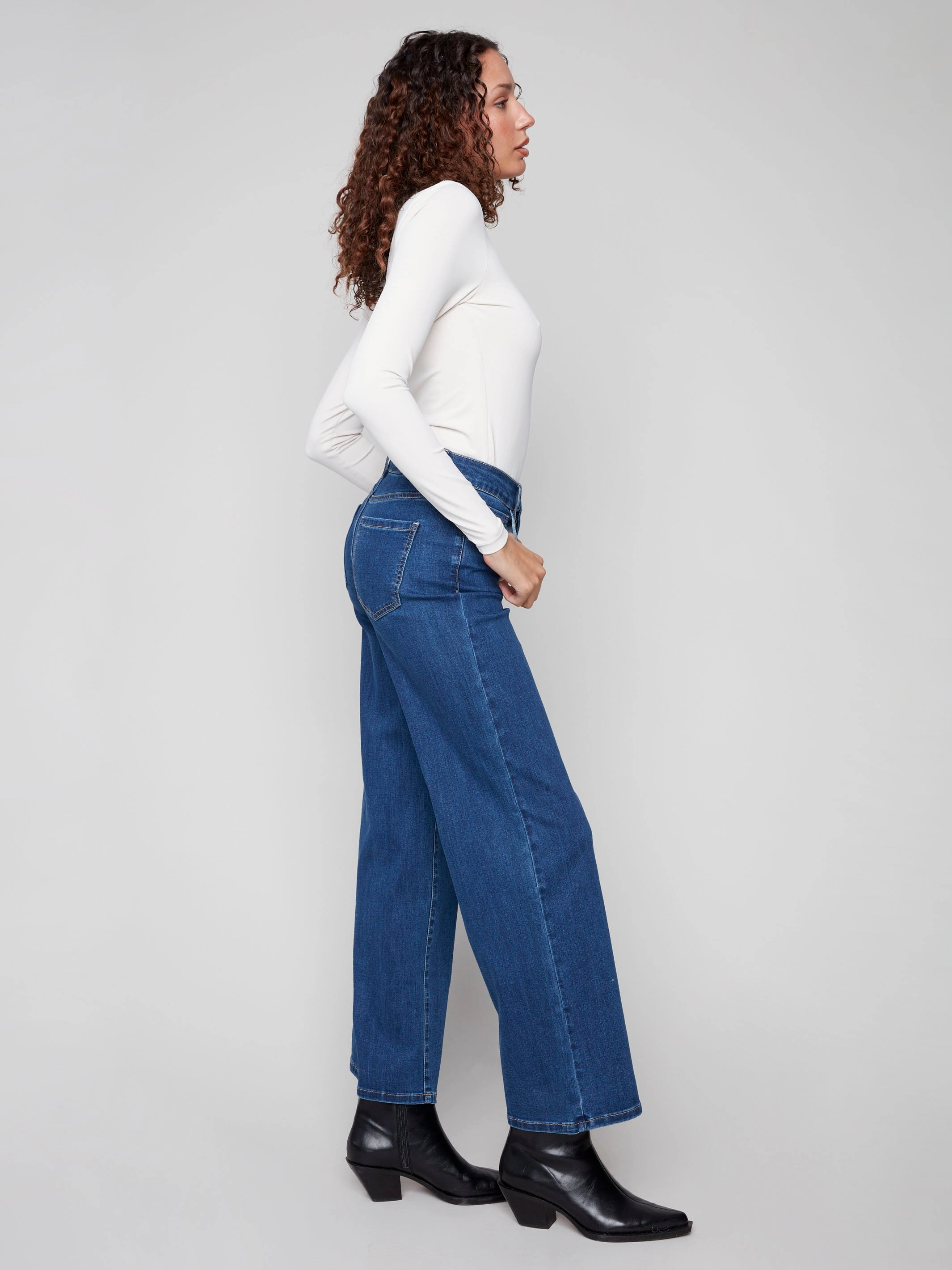 Fashion Routine Chloe Wide Leg Jeans - Indigo