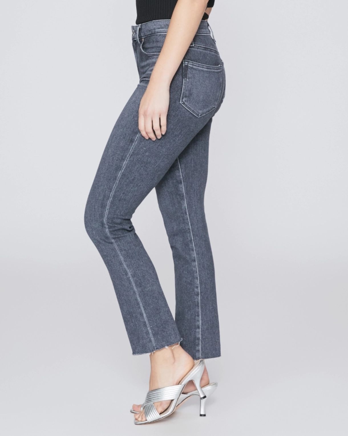 CINDY WITH RAW HEM IN ASH BLACK All Fit Use Smooth Form