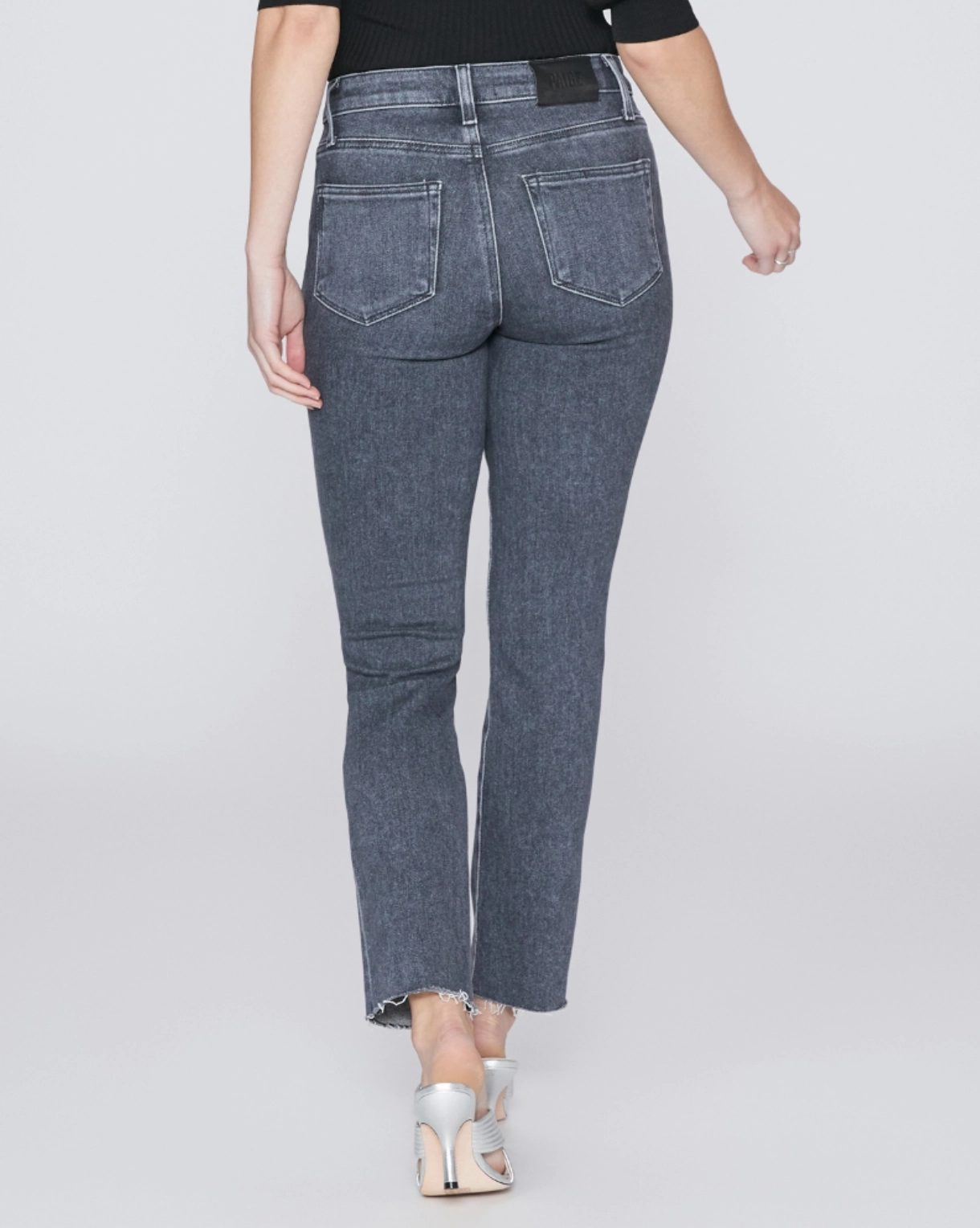 CINDY WITH RAW HEM IN ASH BLACK Premium Quality Balanced Fit