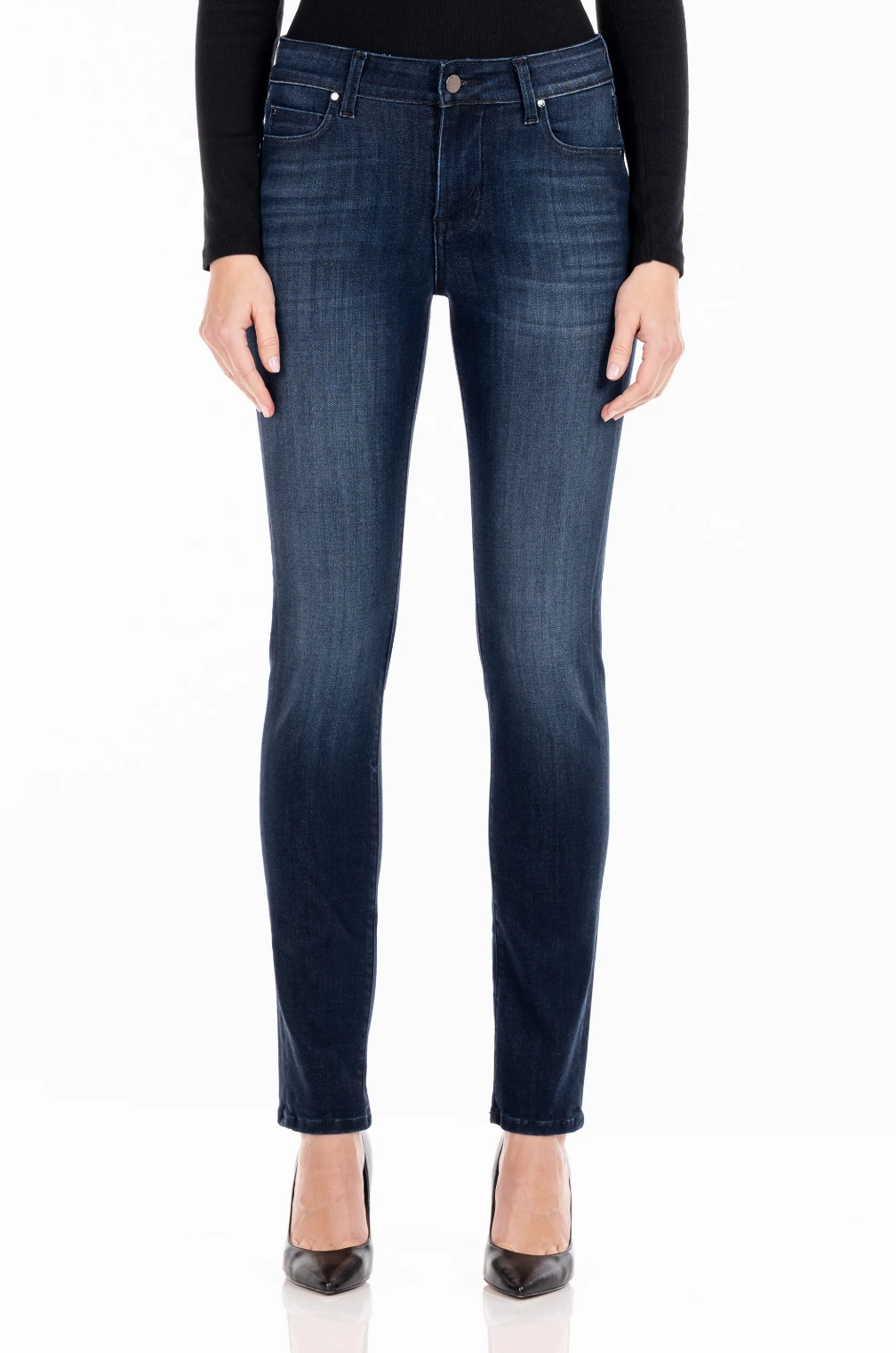 STEVIE MID RISE SLIM IN RICHMOND Timeless Design Neutral Fabric