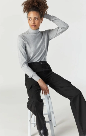 Elegant Coat ALVA BLACK LUXE TWILL PANT