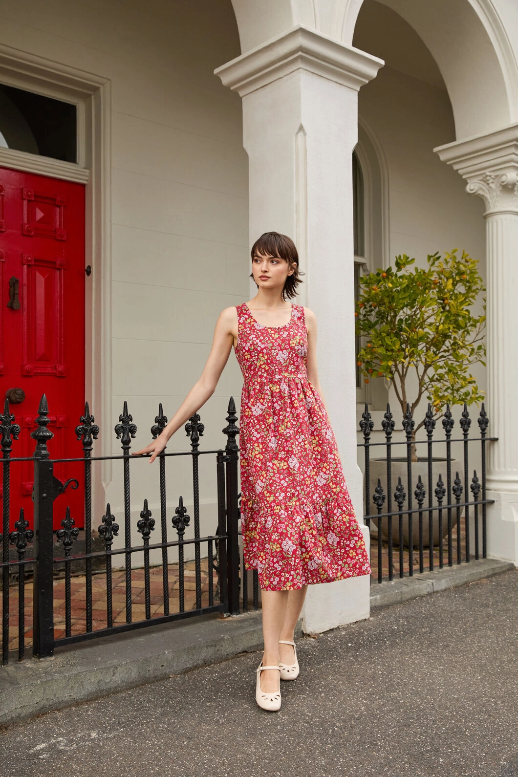 Modern Lines Smart Layer Libby Bee Ditsy Midi Dress