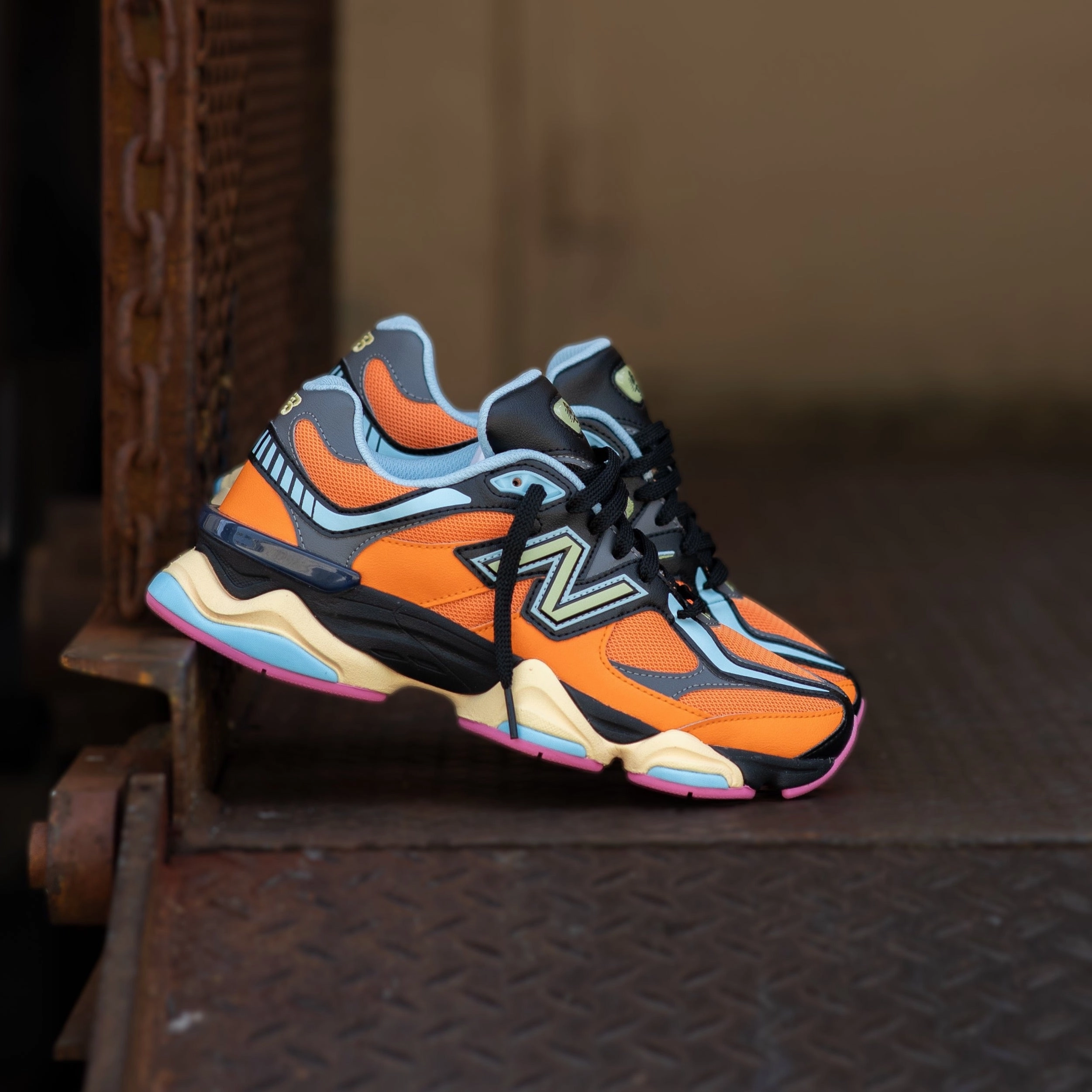 Mens New Balance 9060 (Orange/Black) - U9060OGB High Traction Outsole