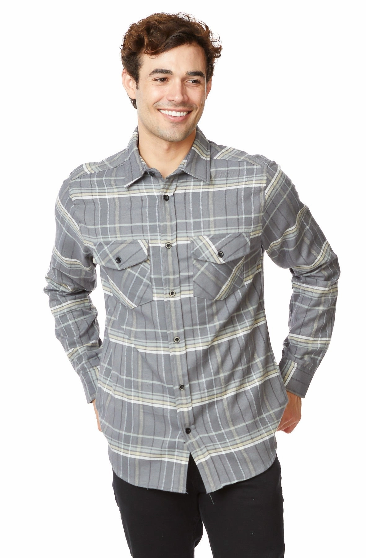 PLAID FLANNEL SHIRT Loose Tee