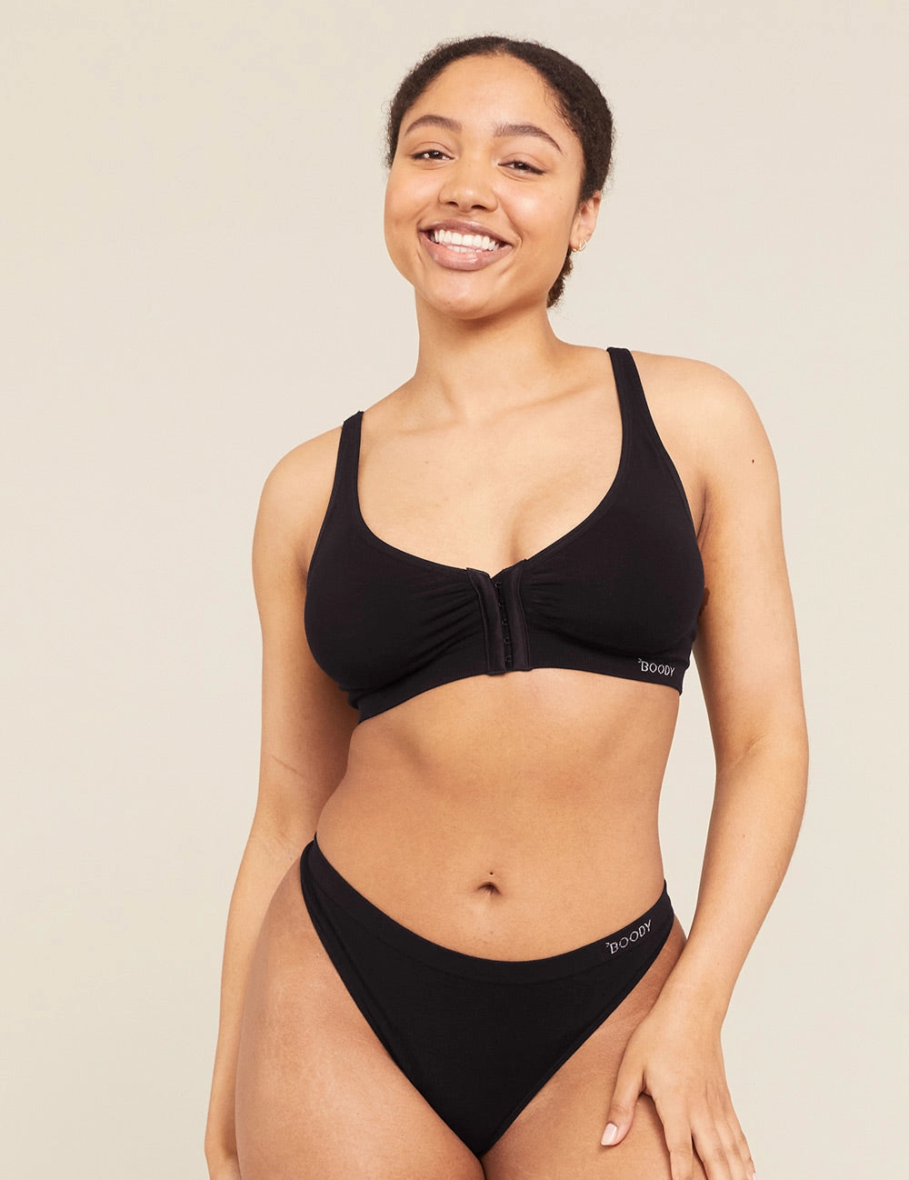 Compression Fit Post Surgery Bra - Black