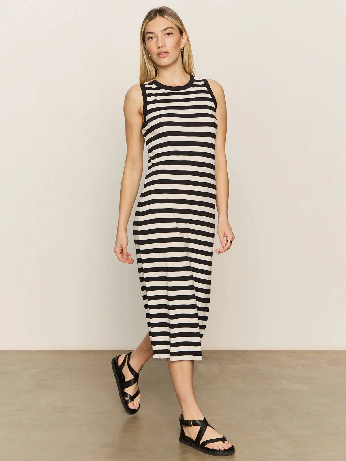 Formal Shirt EcoDyeProcess CONTRAST TRIM STRIPED MAXI DRESS