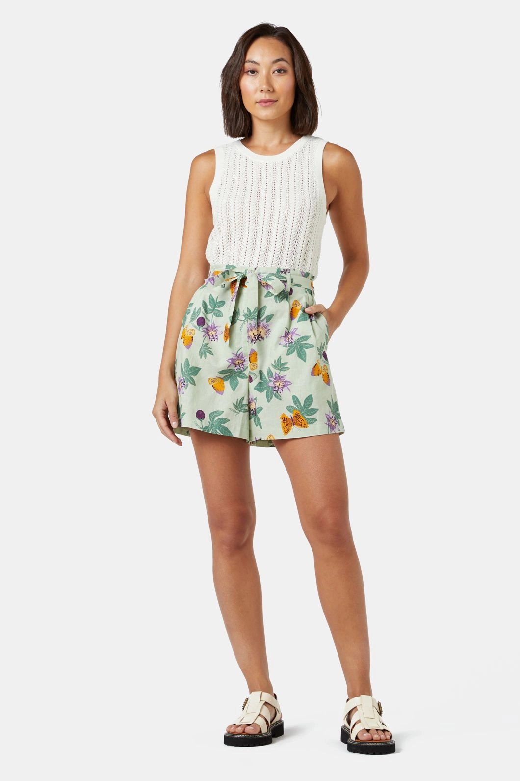 Passionfruit Short Simple Fashion Crisscross Back