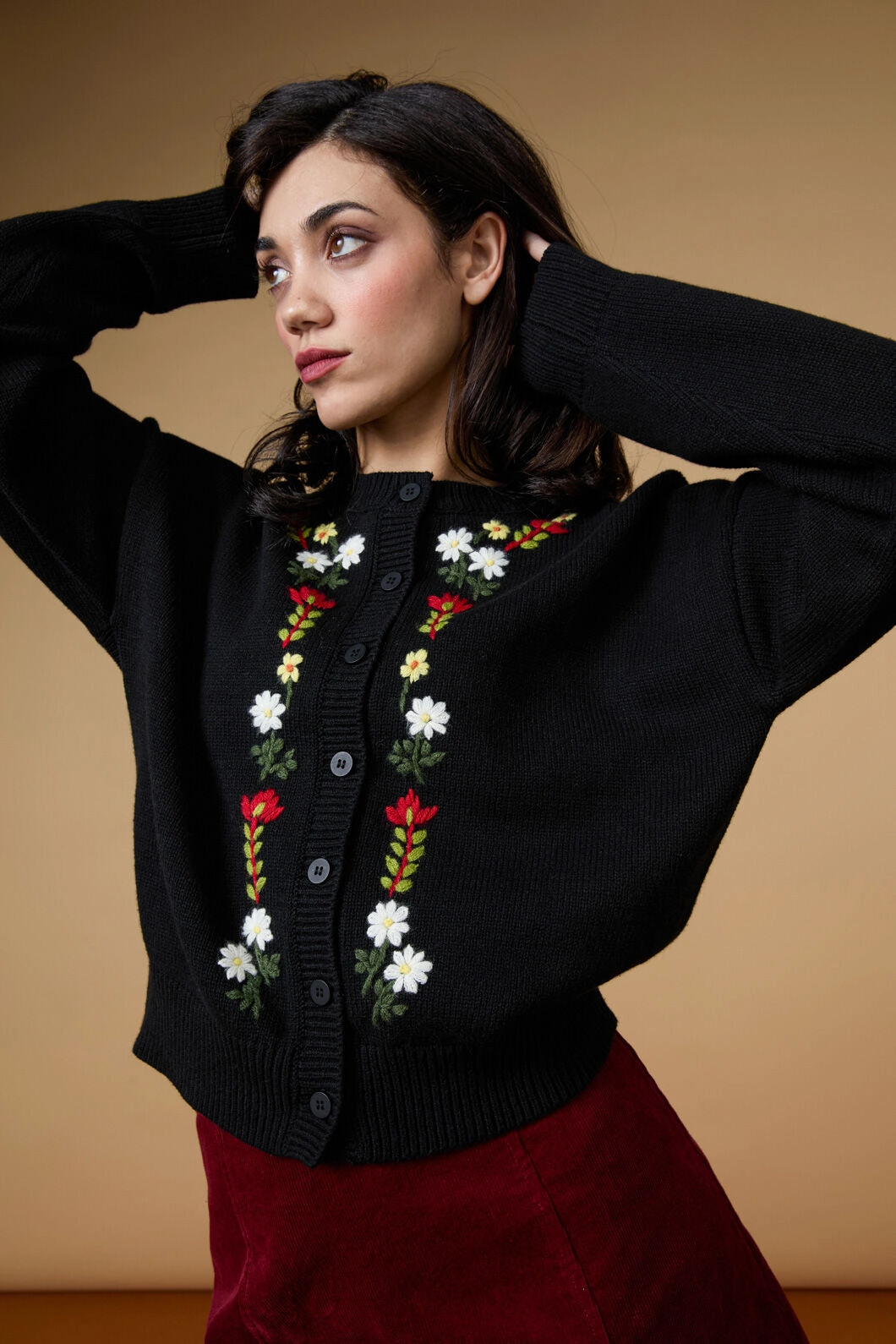 Opal Embroidered Cardigan Snug & Stylish Snuggly Knitwear