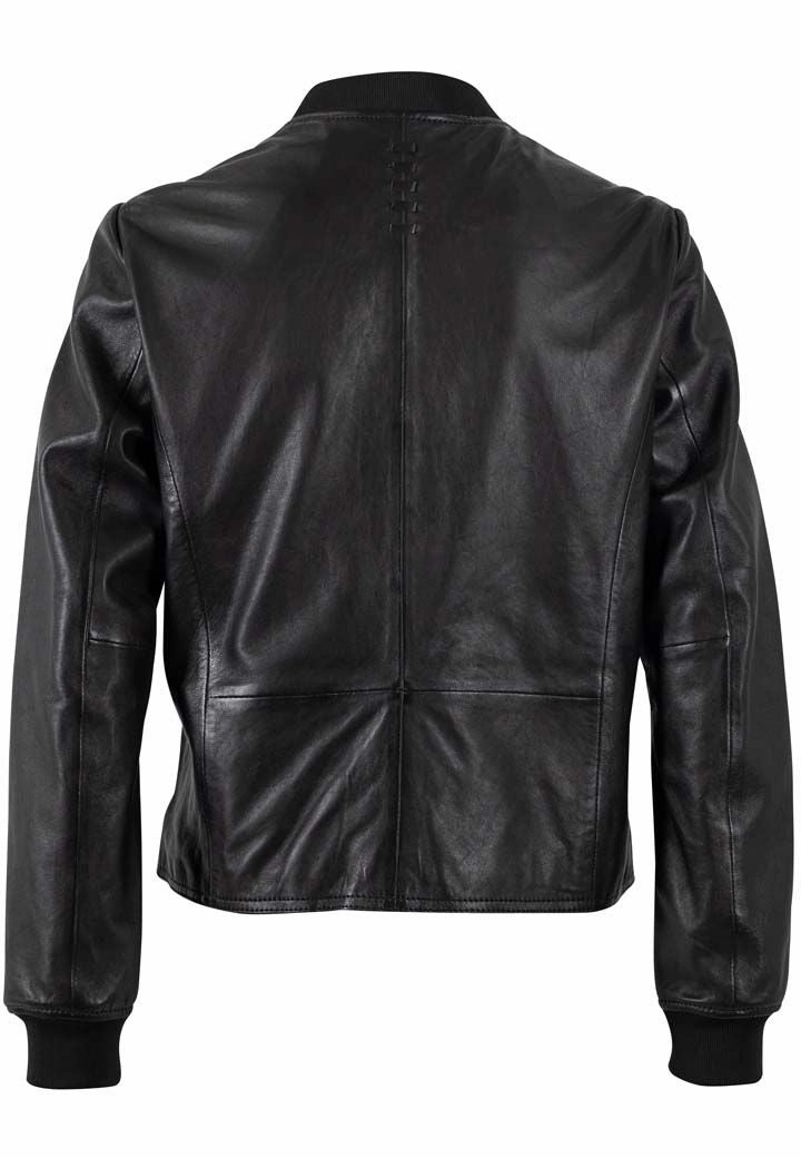 FrictionReducing Lining Bold Fashion YELE RF SNAP FRONT LEATHER BOMBER JACKET