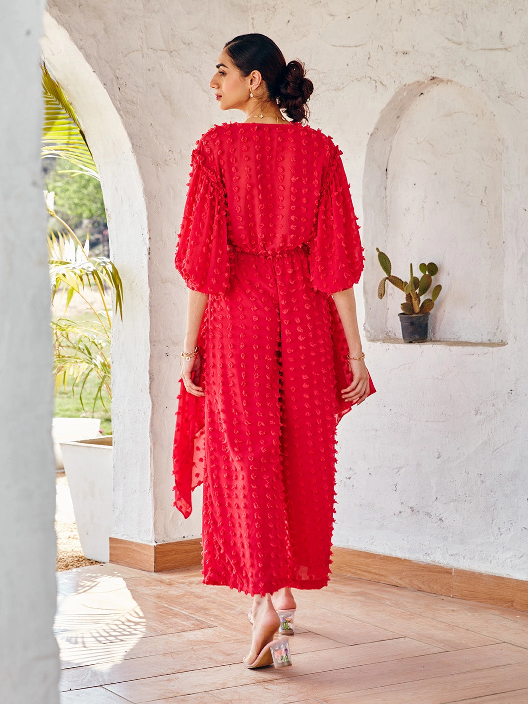 Elegant Cut Crimson Co-ord Set