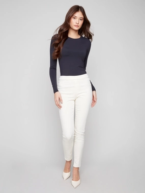 Twill Pull-On Pants - Natural Timeless Wear