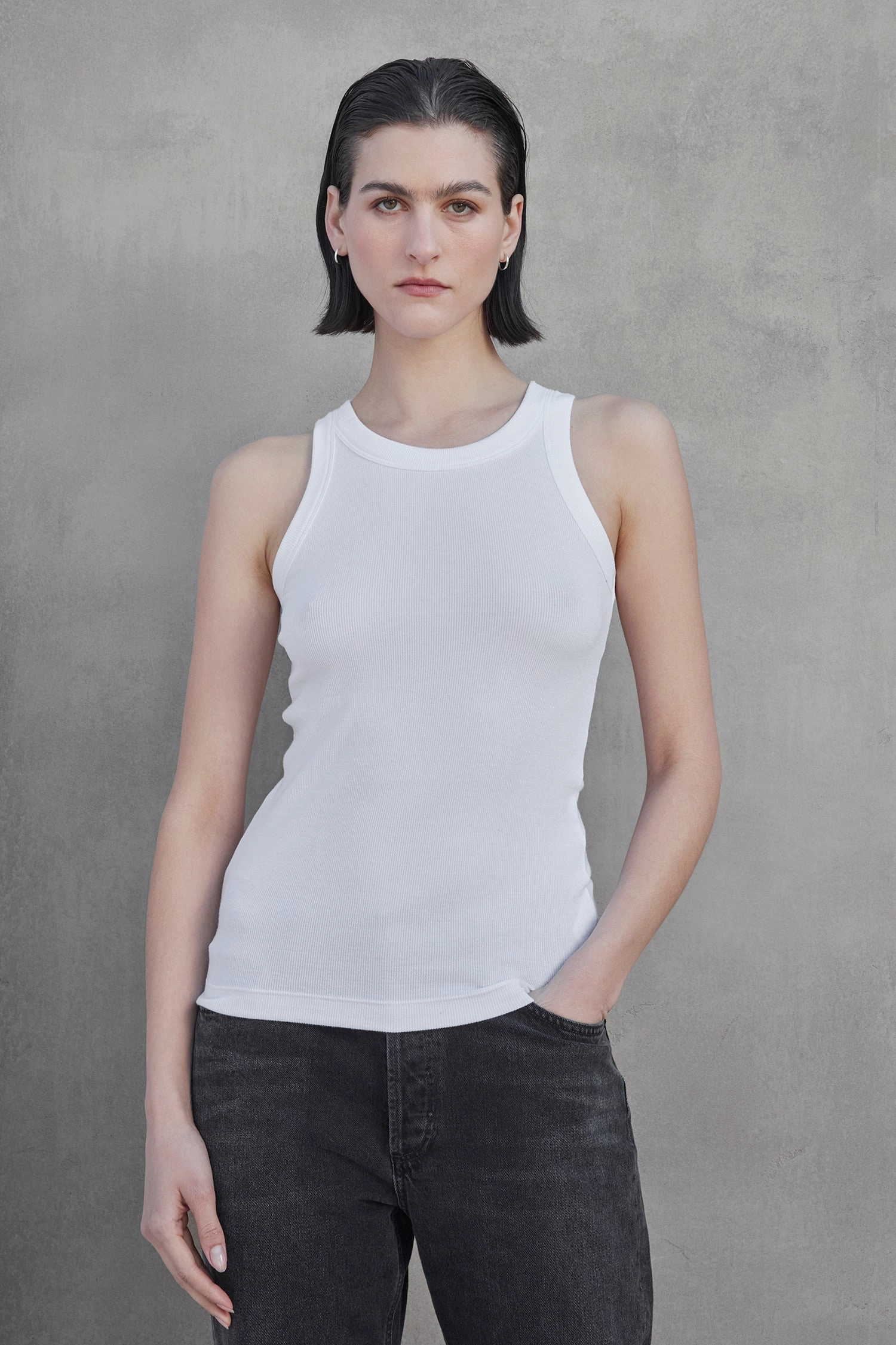 Lake Glow LayeredNeckline CRUZ MODAL RIB TANK