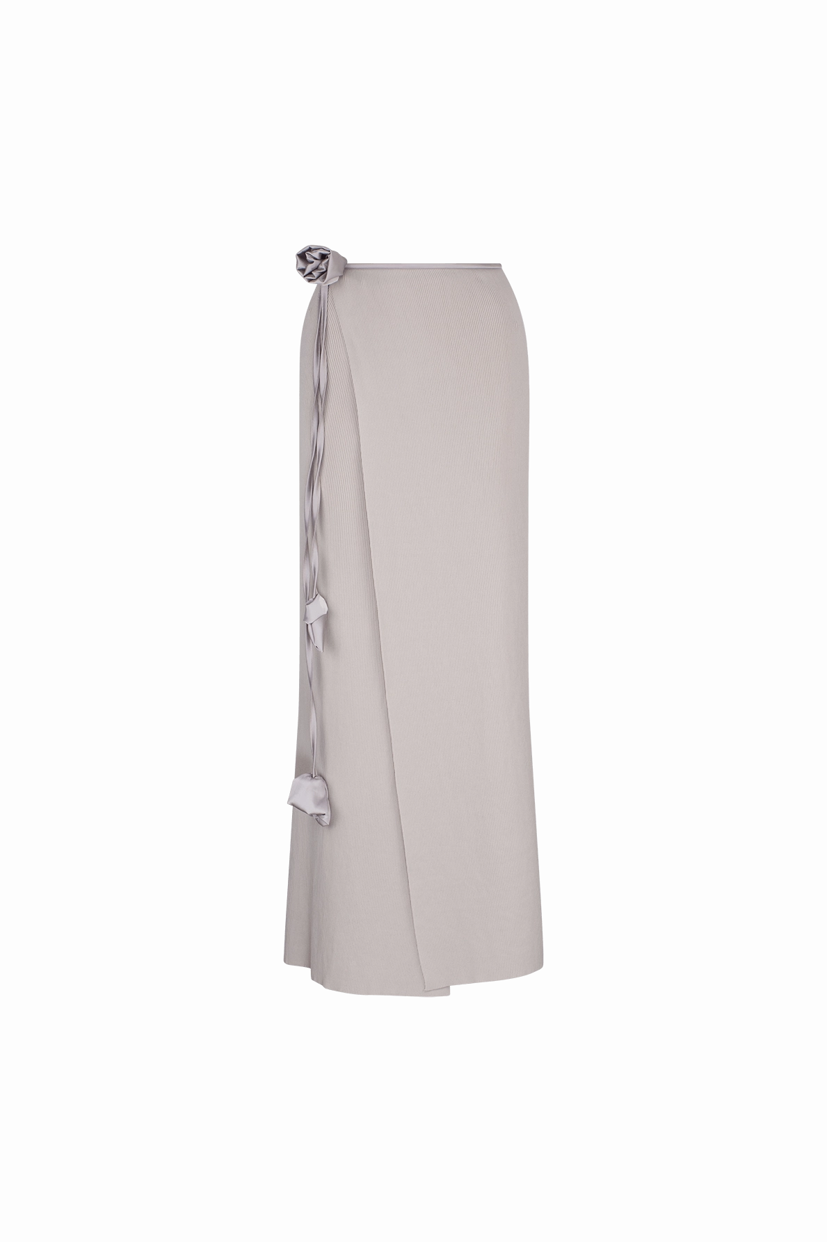 Easy Fit Soft Outfit CURAAE Abegaile Maxi Skirt in Grey