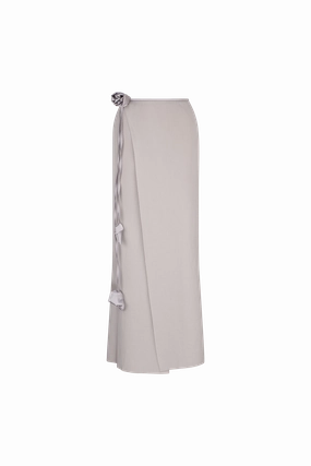 CURAAE Abegaile Maxi Skirt in Grey NonIrritatingLining