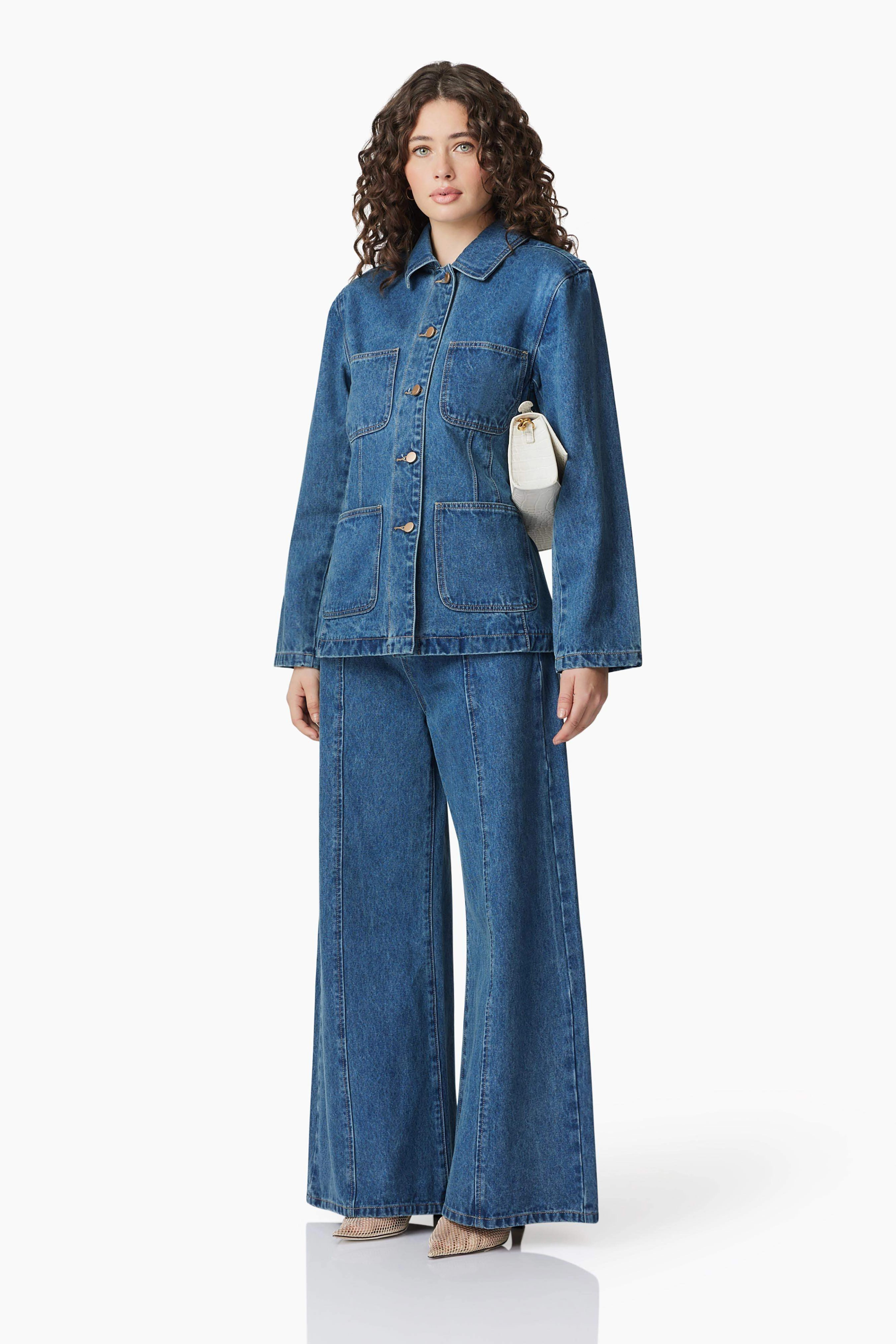 CURAAE Clara Denim Jeans Empire Waist