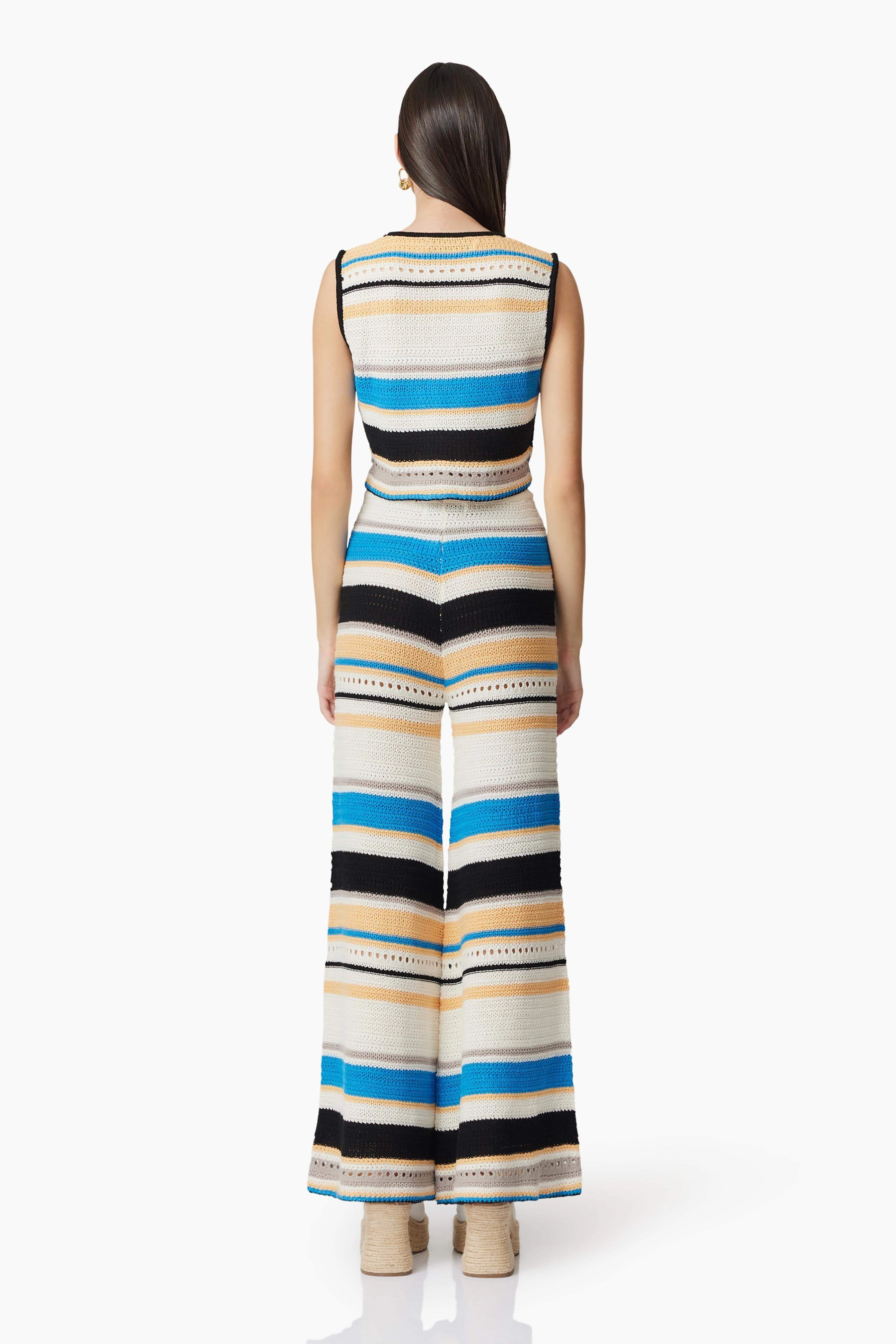 Sleek Comfort All Time CURAAE Harlow Knit Striped Trousers