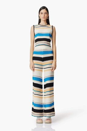 luxe feel Timeless Edge CURAAE Harlow Knit Striped Trousers