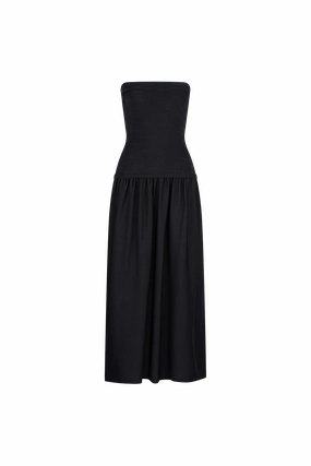 Form Flow CURAAE Lex Strapless Maxi Dress in Black