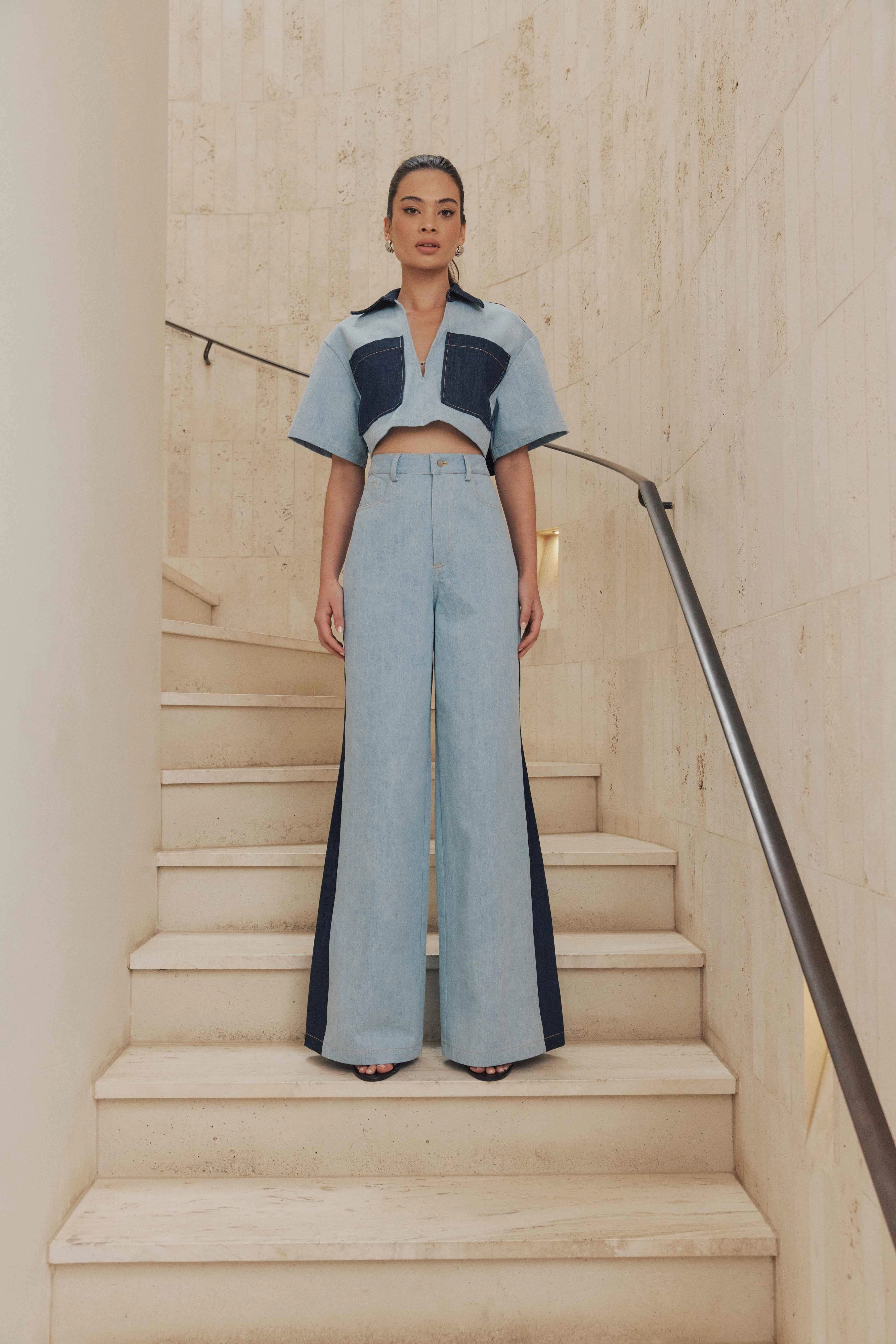 CURAAE Lyon Wide Leg Denim Jeans Silky Mood