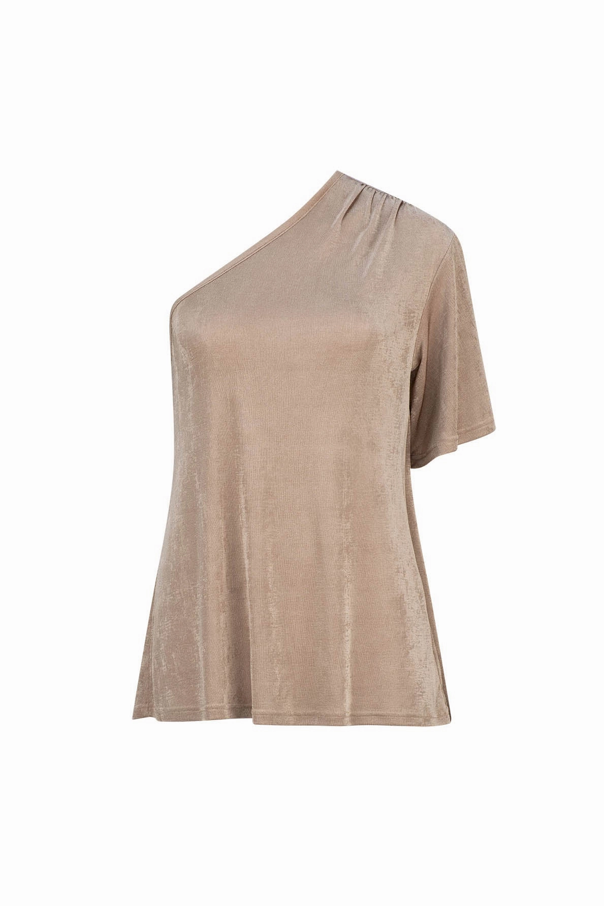 All weather CURAAE Maple One Sleeve Top in Beige