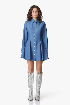 CURAAE Stella Denim Mini Dress Repair-Friendly Light Flow