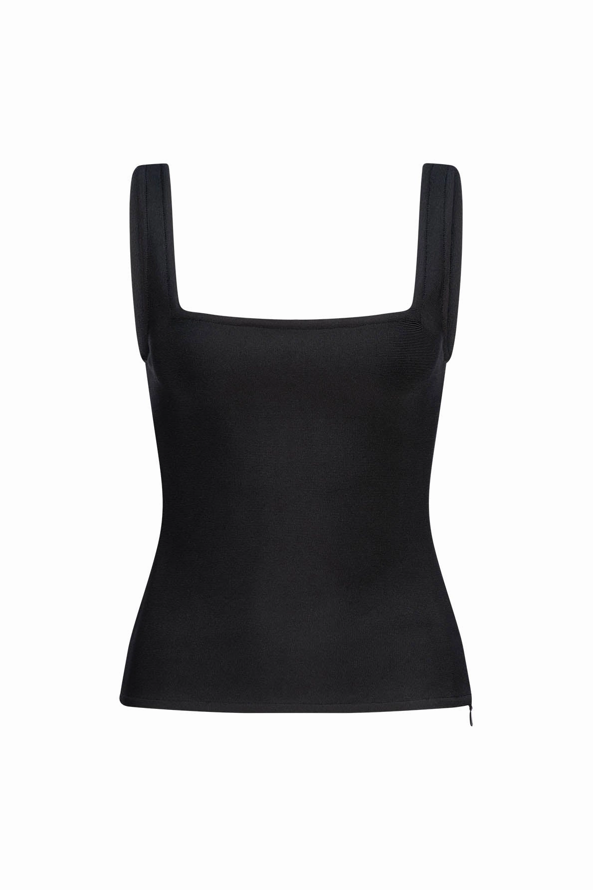 CURAAE Vanessa Fitted Top in Black Work Vibes Pure Elegance