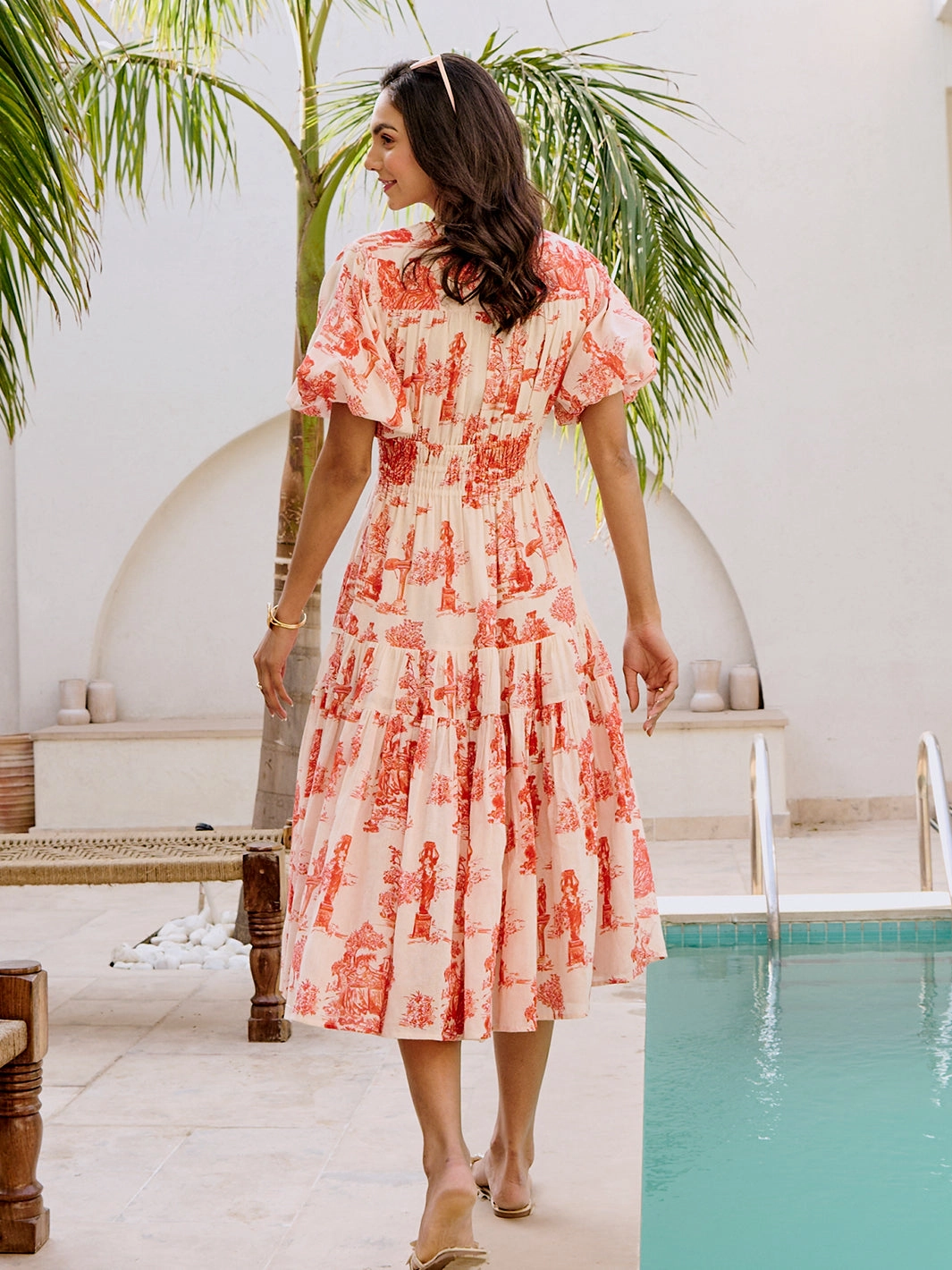 wrap waist Tall Girl Corsica Printed Maxi Dress