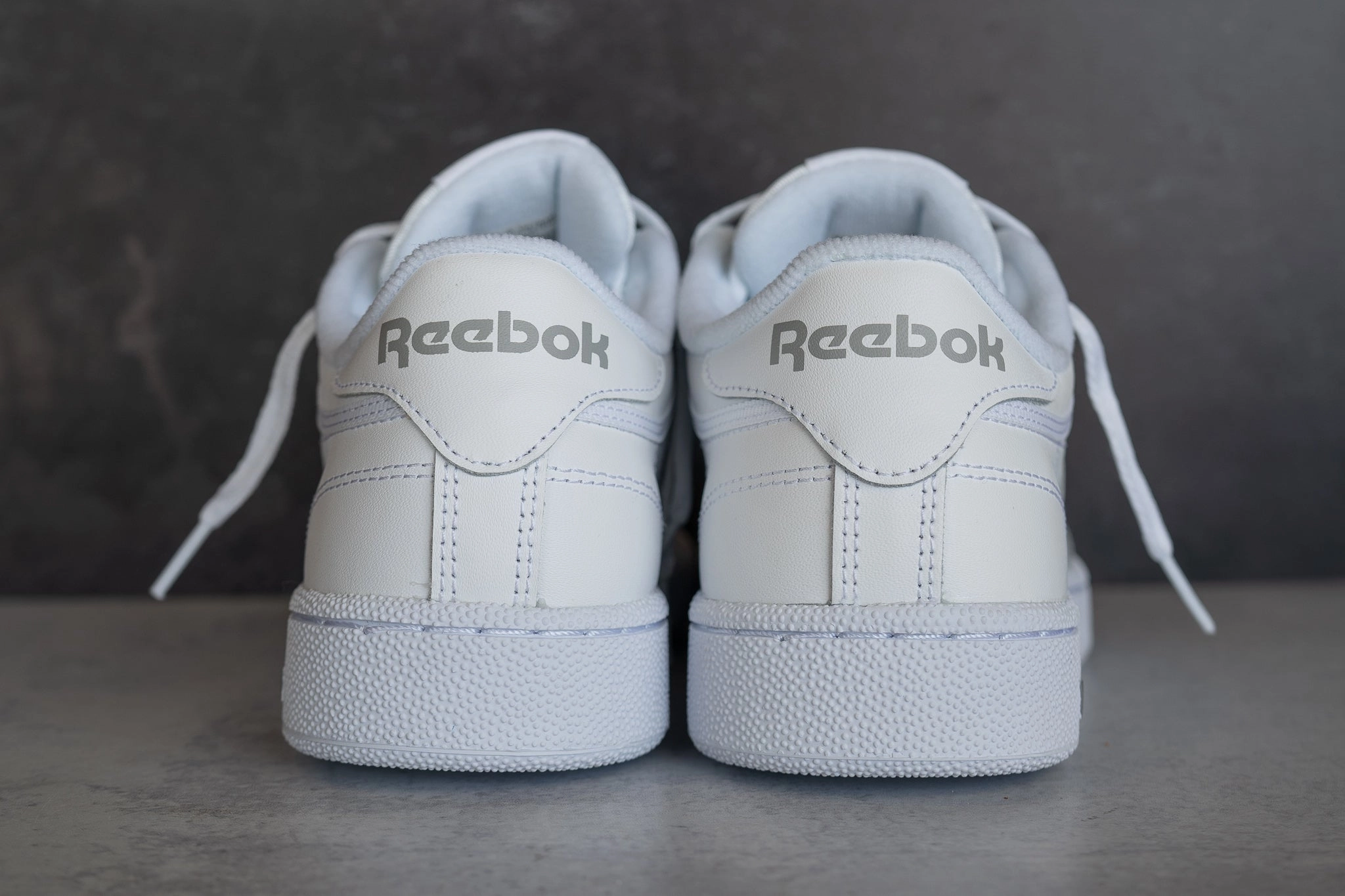 Reebok Club C 85 (White/Sheer Grey) Thermoregulating Fabric Ventilated Mesh