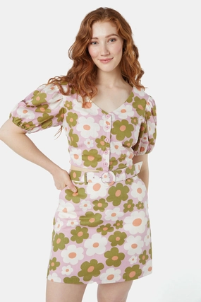 Minimalist Stitching Daisy Blouse