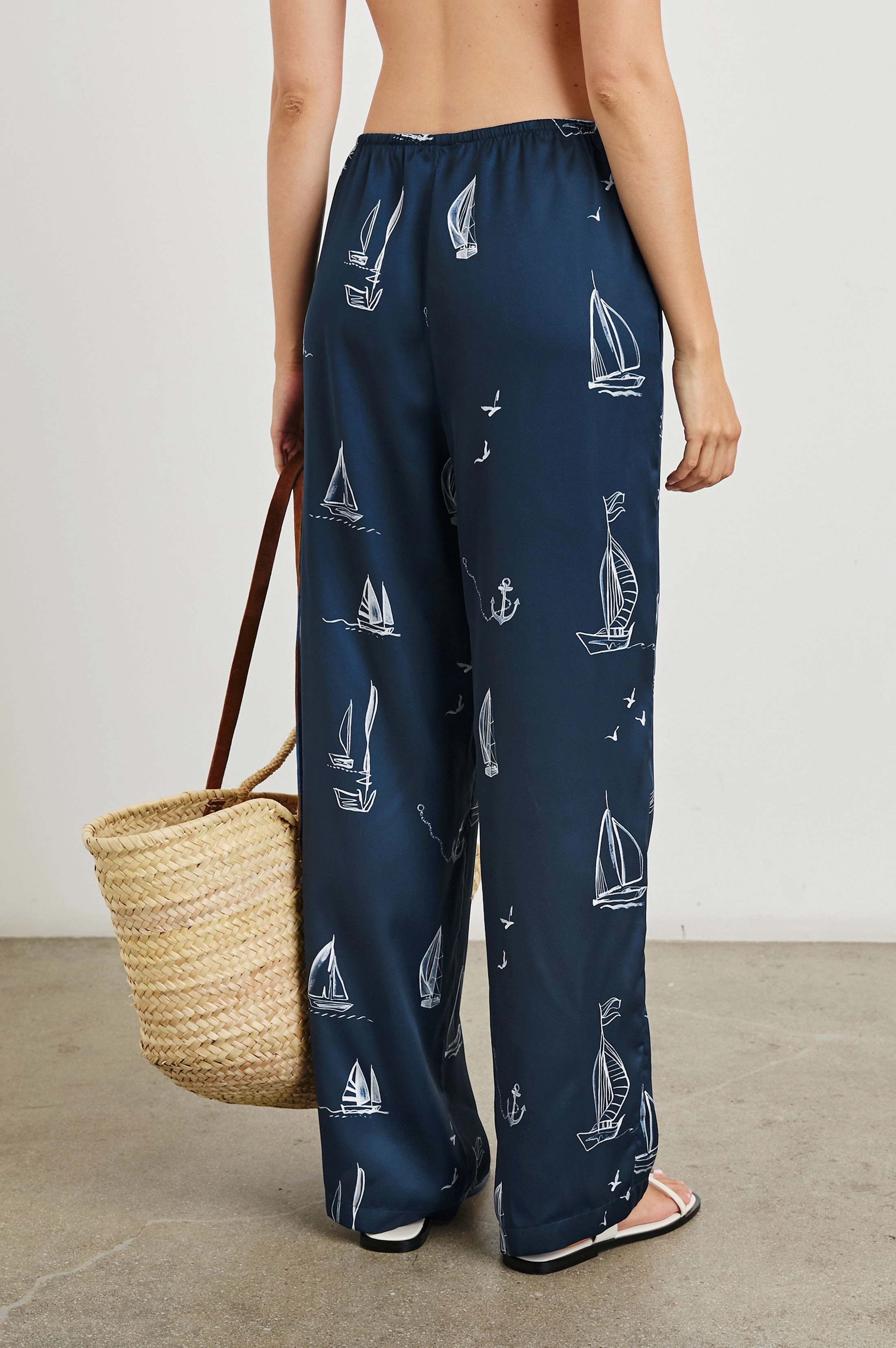 UltraSoft Texture DAMANI SAILBOATS DRAWSTRING PANTS