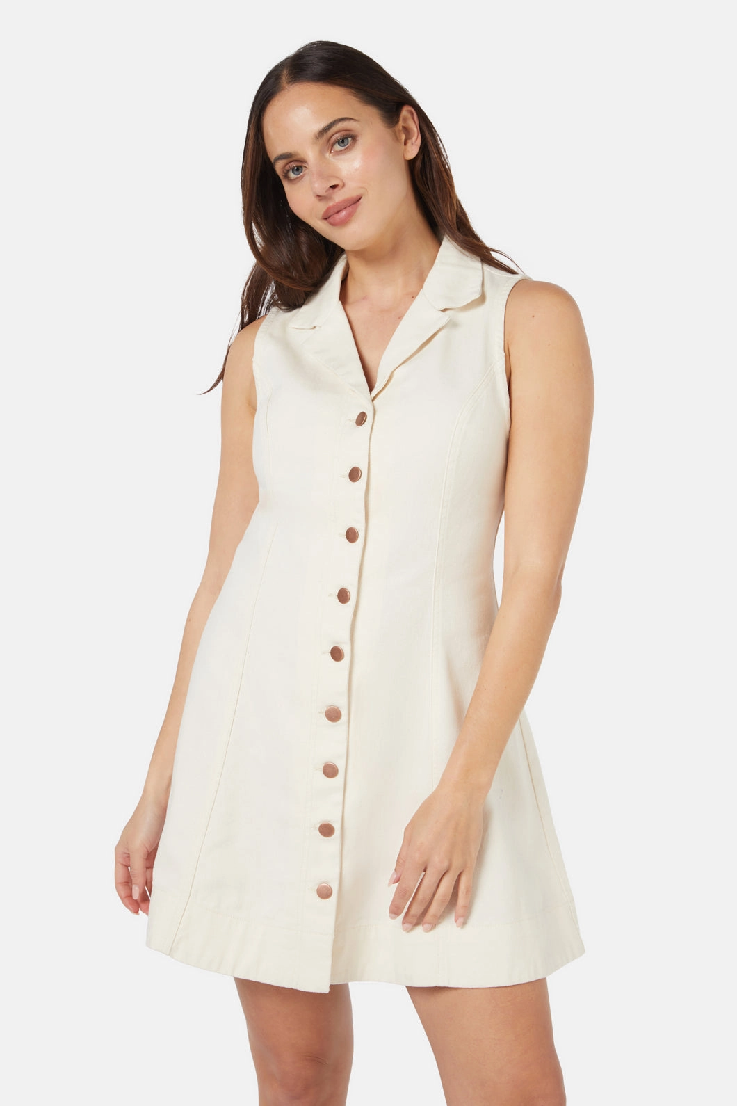 Dara Denim Dress High Cut