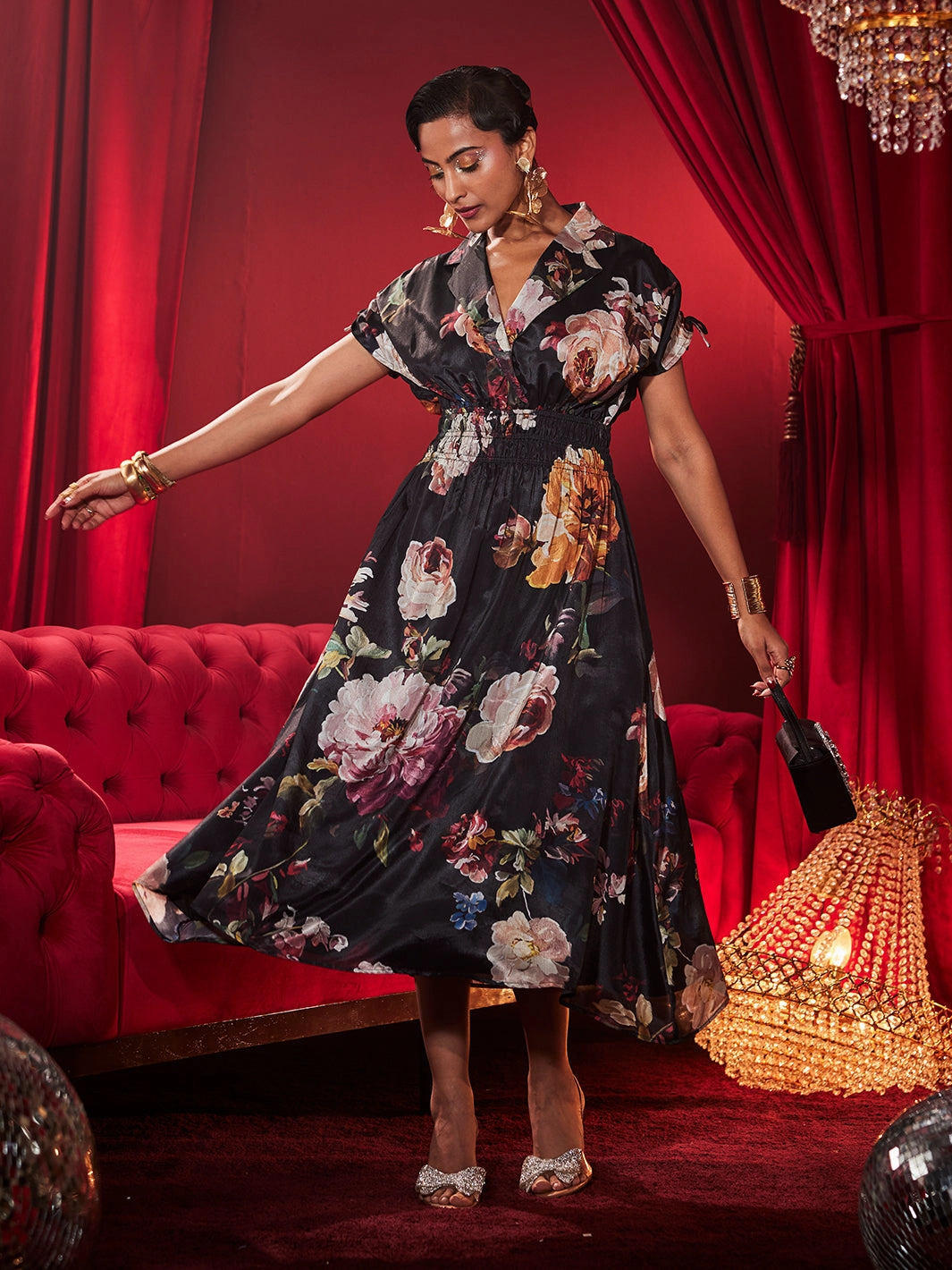 Casual chic dress Painted Floral Dress