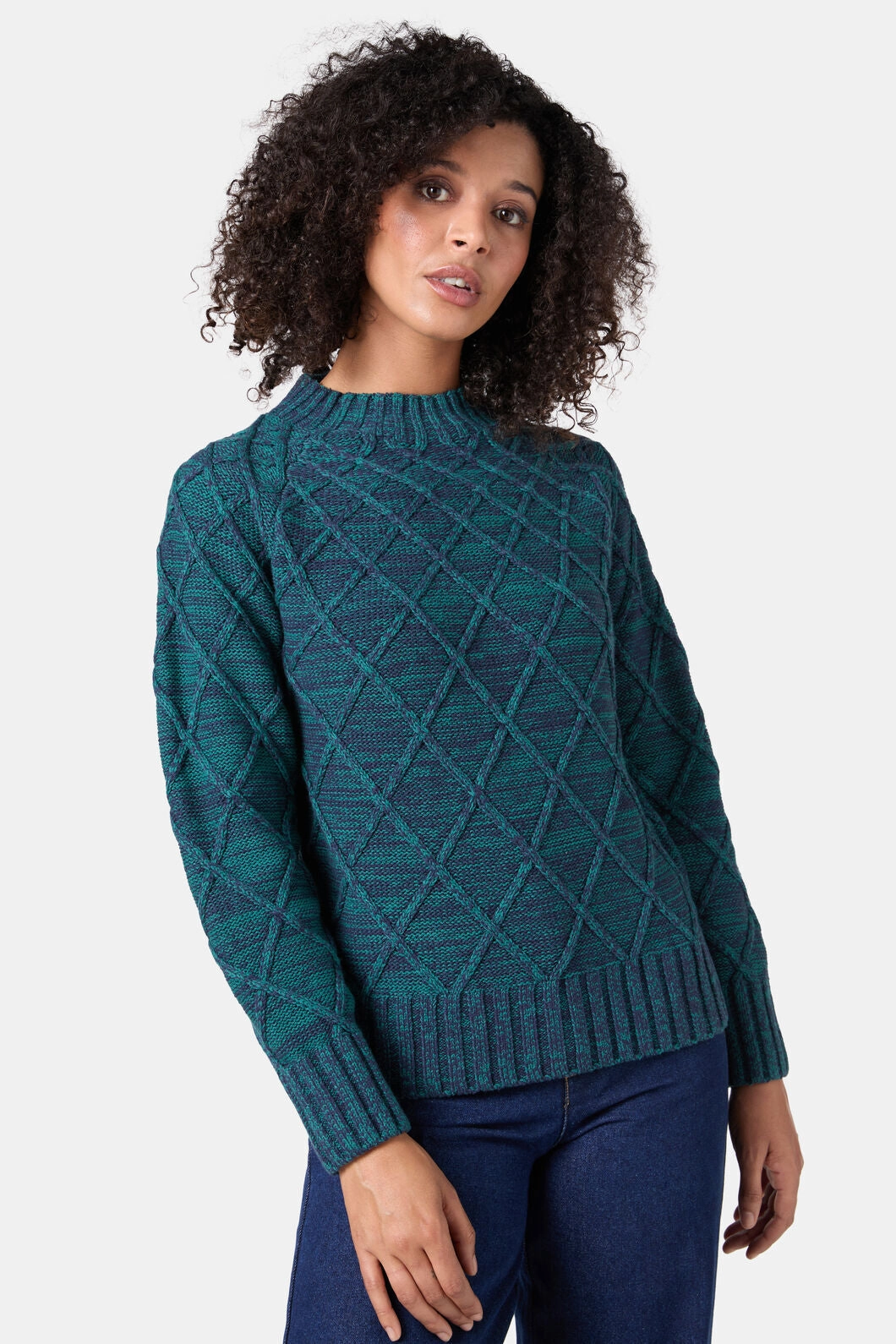 Demi Diamond Knit Jumper Snuggly Comfort Urban Layer