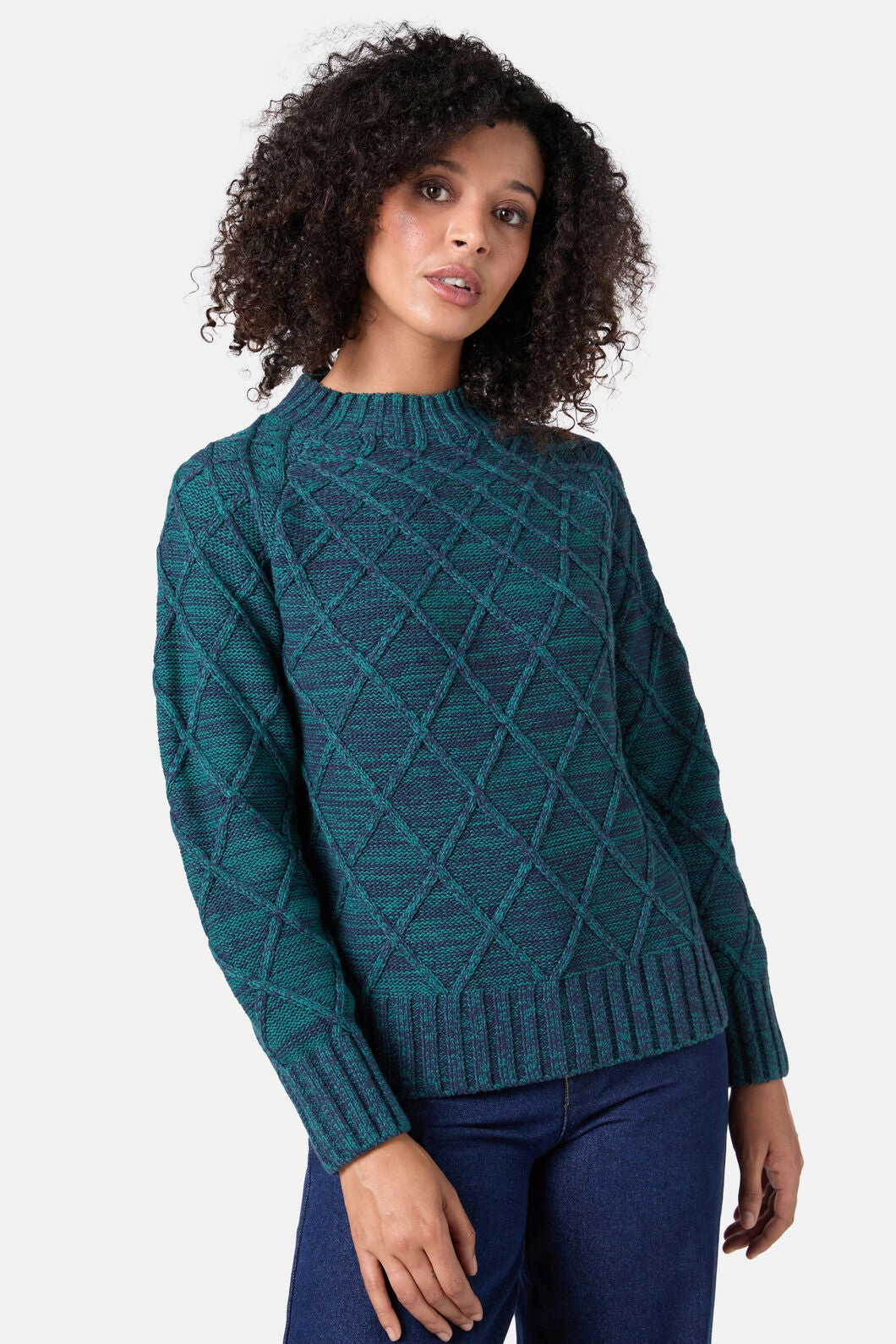 Demi Diamond Knit Jumper Cold Day Look