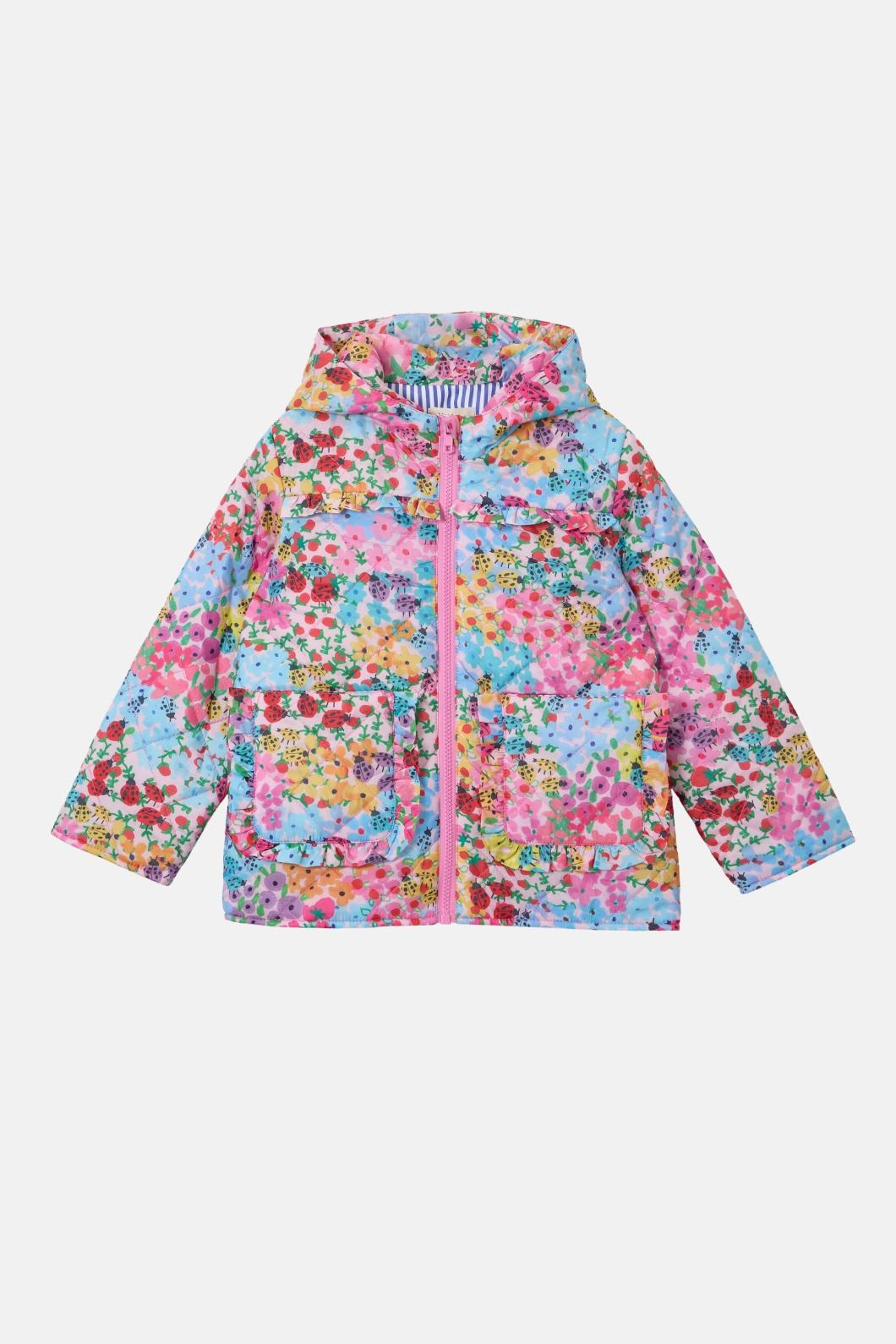 Ventilated Back Panel Noise Free Material Ditsy Floral Kids Jacket