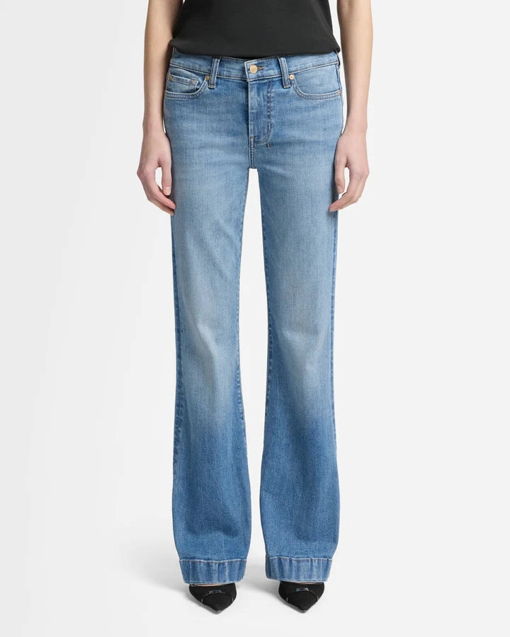 DOJO TAILORLESS FLARE IN PINE Textured Bold Comfortable Tailoring